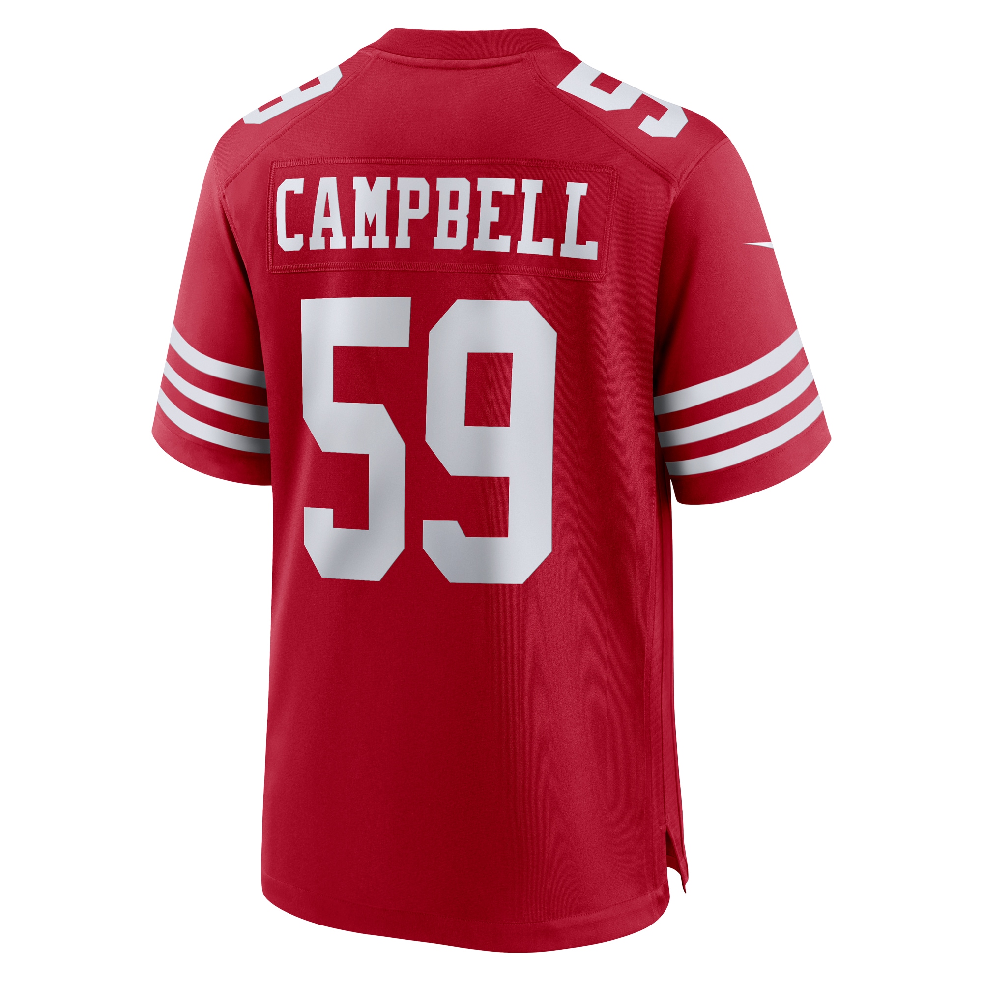 San Francisco 49ers De'Vondre Campbell Scarlet Team Game NFL Jersey Men's