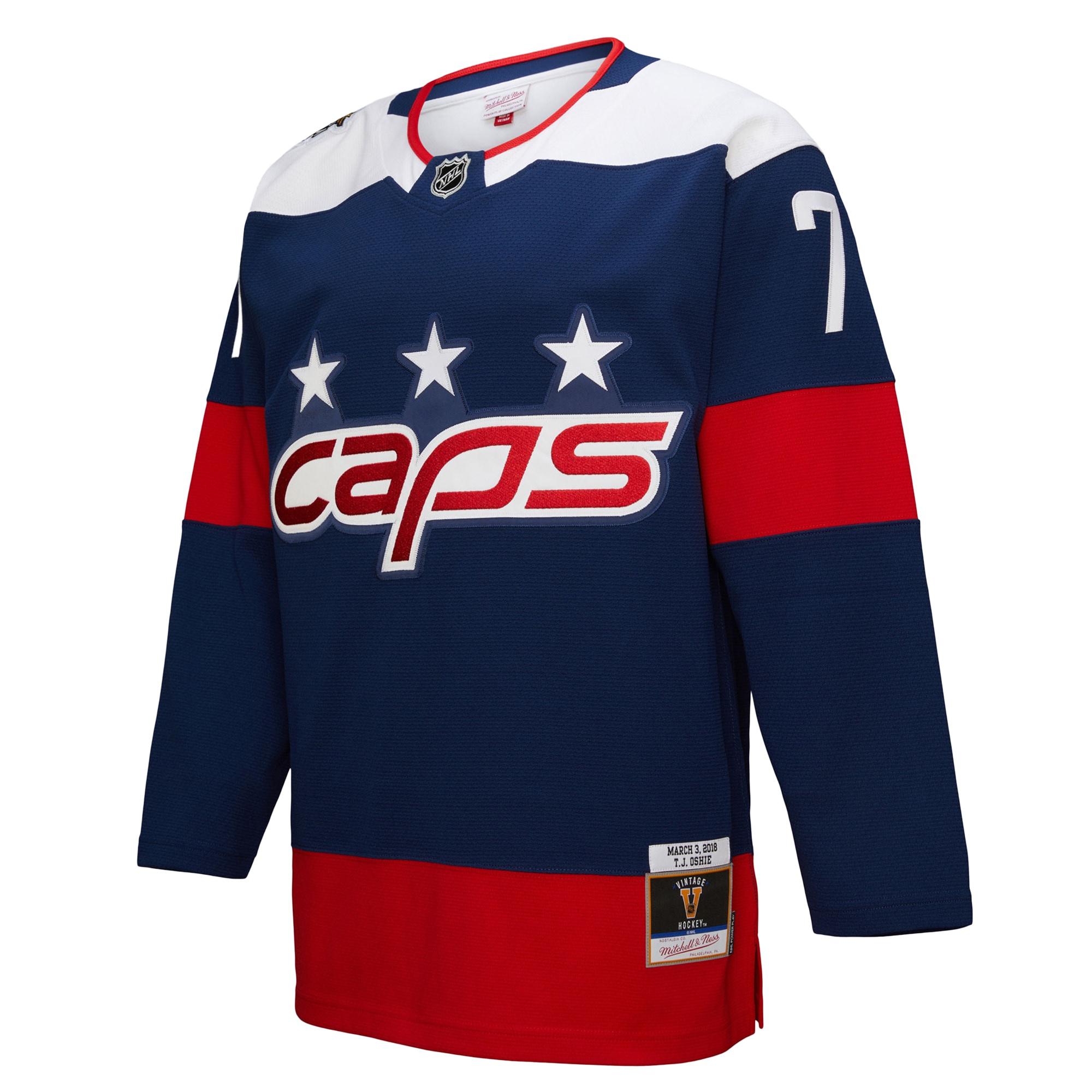 Washington Capitals TJ Oshie Mitchell Ness Navy Power Play NHL Jersey Men's