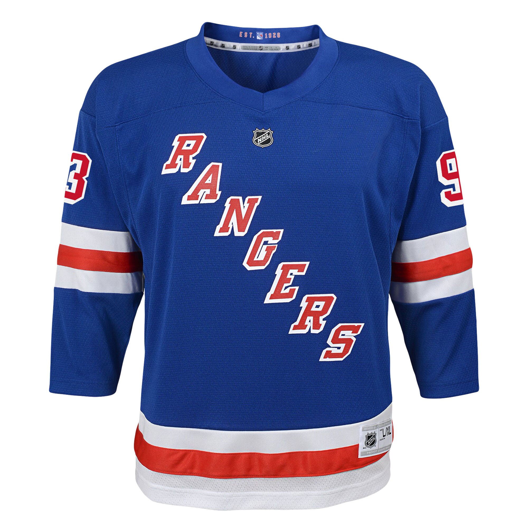 New York Rangers Mika Zibanejad Blue Home Player NHL Jersey Youth