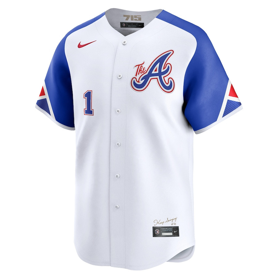 Ozzie Albies 1 Atlanta Braves City Connect Limited White MLB Jersey Men's