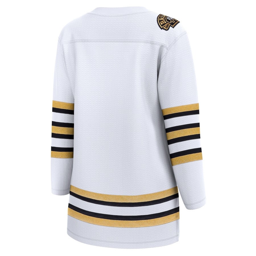Boston Bruins 100th Anniversary Breakaway Women, White NHL Jersey Women's