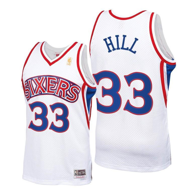 George Hill Philadelphia 76ers White Throwback 90s HWC Swingman NBA Jersey Men's