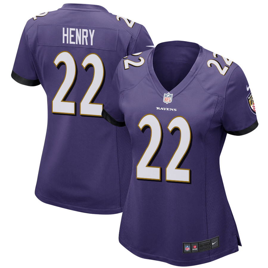 Derrick Henry 22 Baltimore Ravens Game Purple NFL Jersey Women's