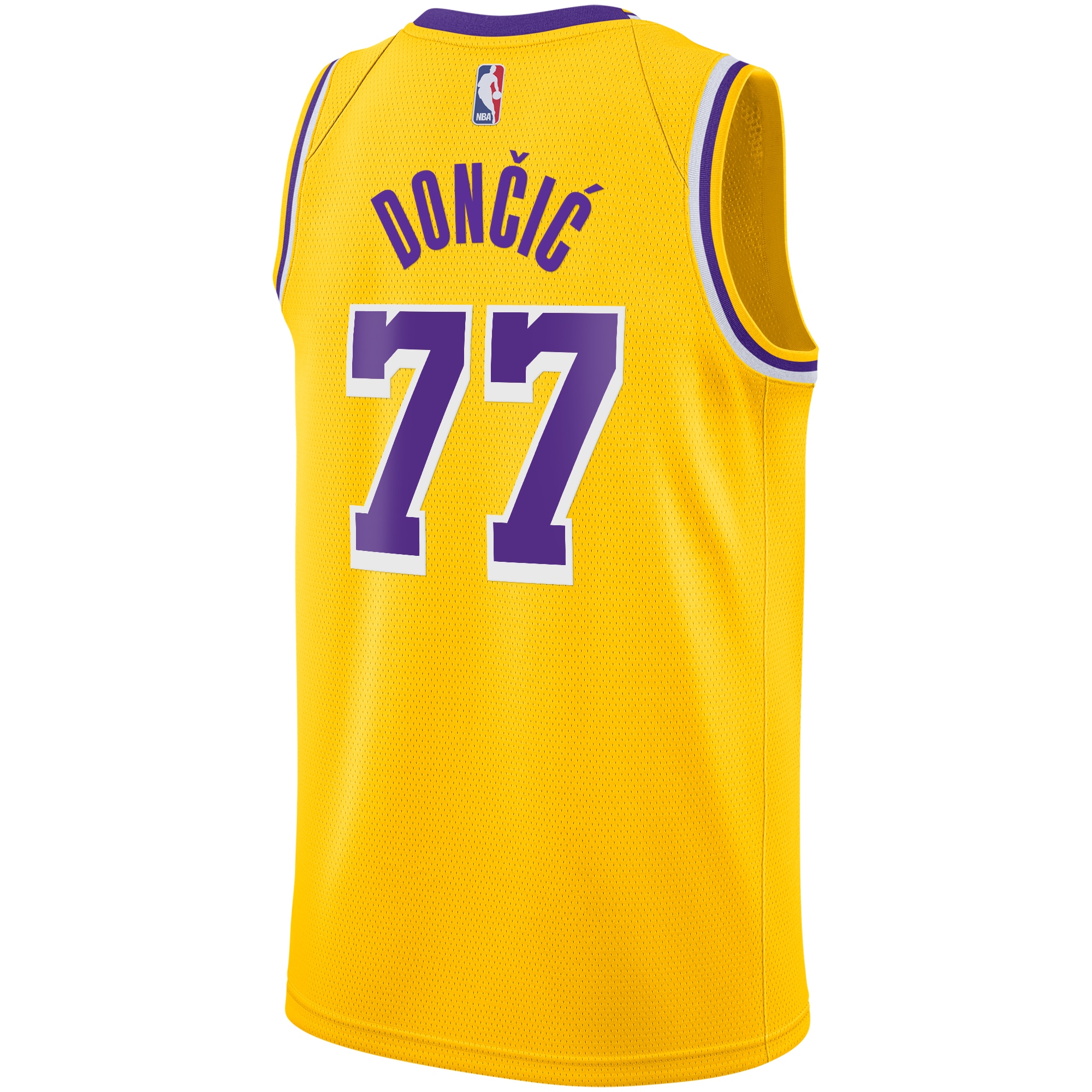 Los Angeles Lakers Icon Edition Swingman Gold Luka Don?i NBA Jersey Youth