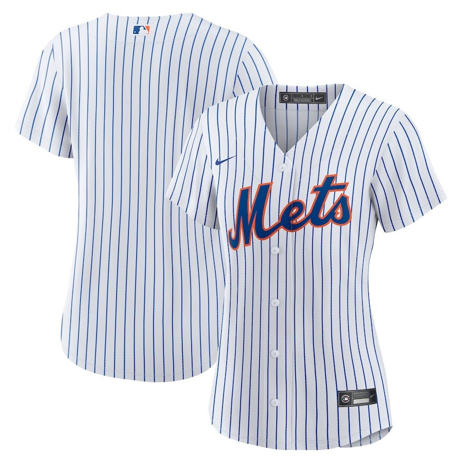 New York Mets Home Blank White MLB Jersey Women's