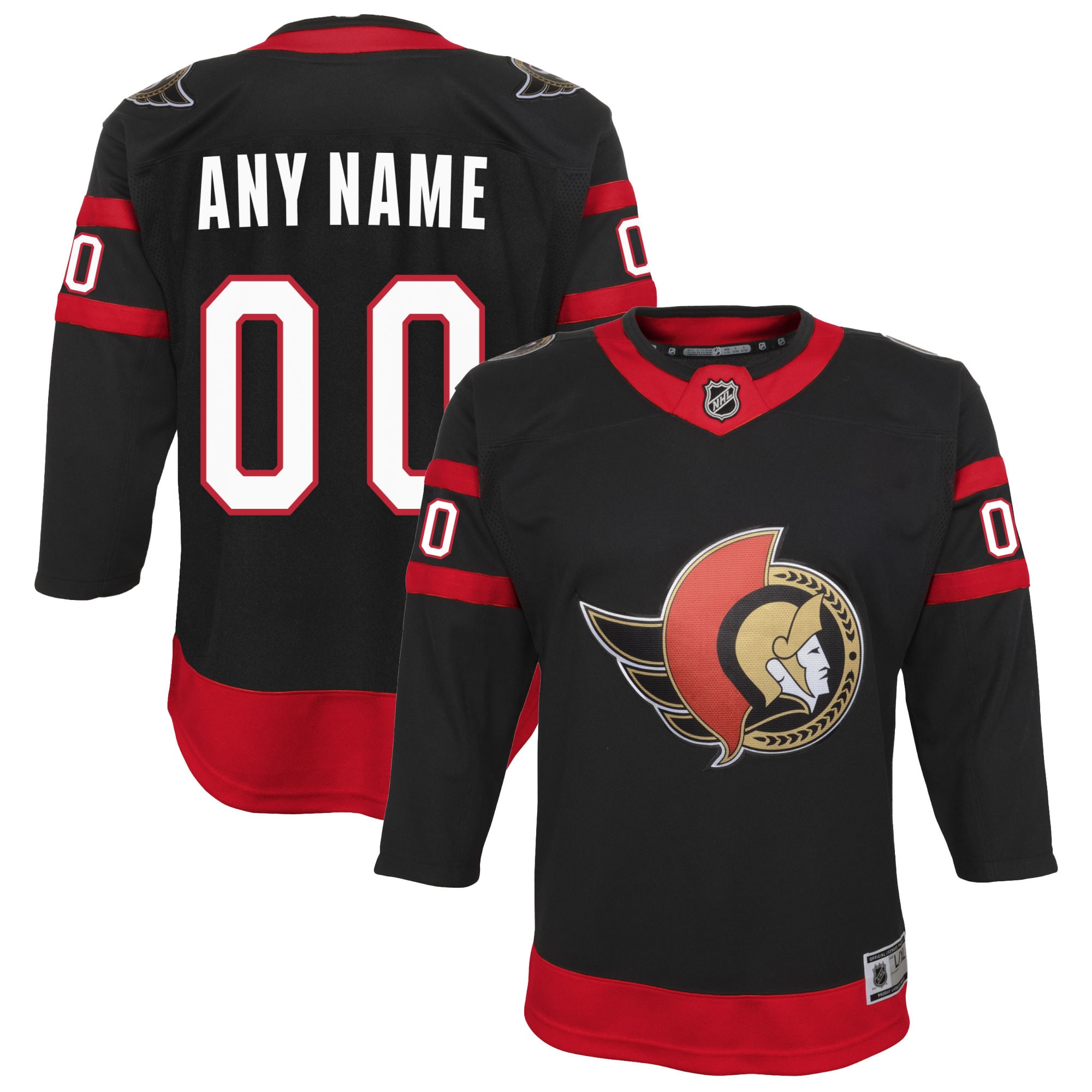 Ottawa Senators Black Home Custom Premier NHL Jersey Youth