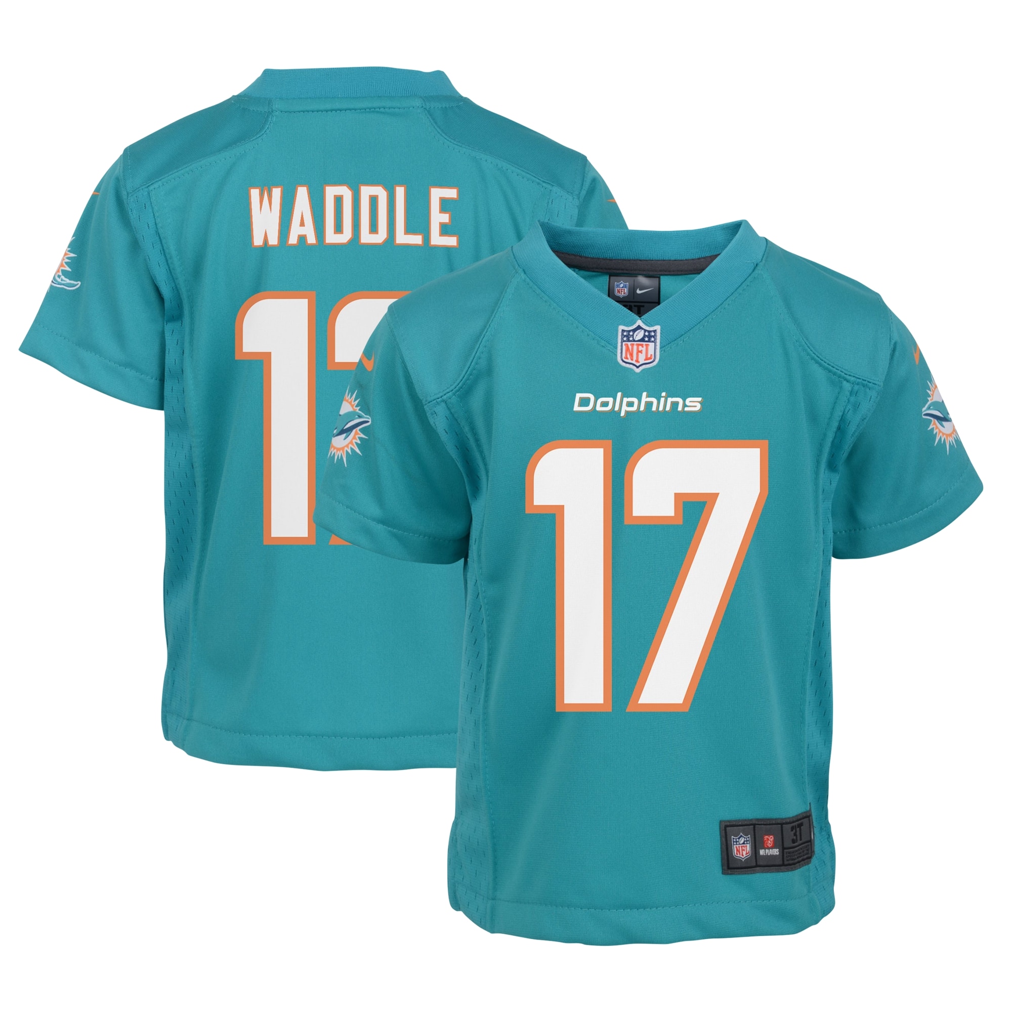 Infant Miami Dolphins Jaylen Waddle Aqua Player Game NFL Jersey Men's