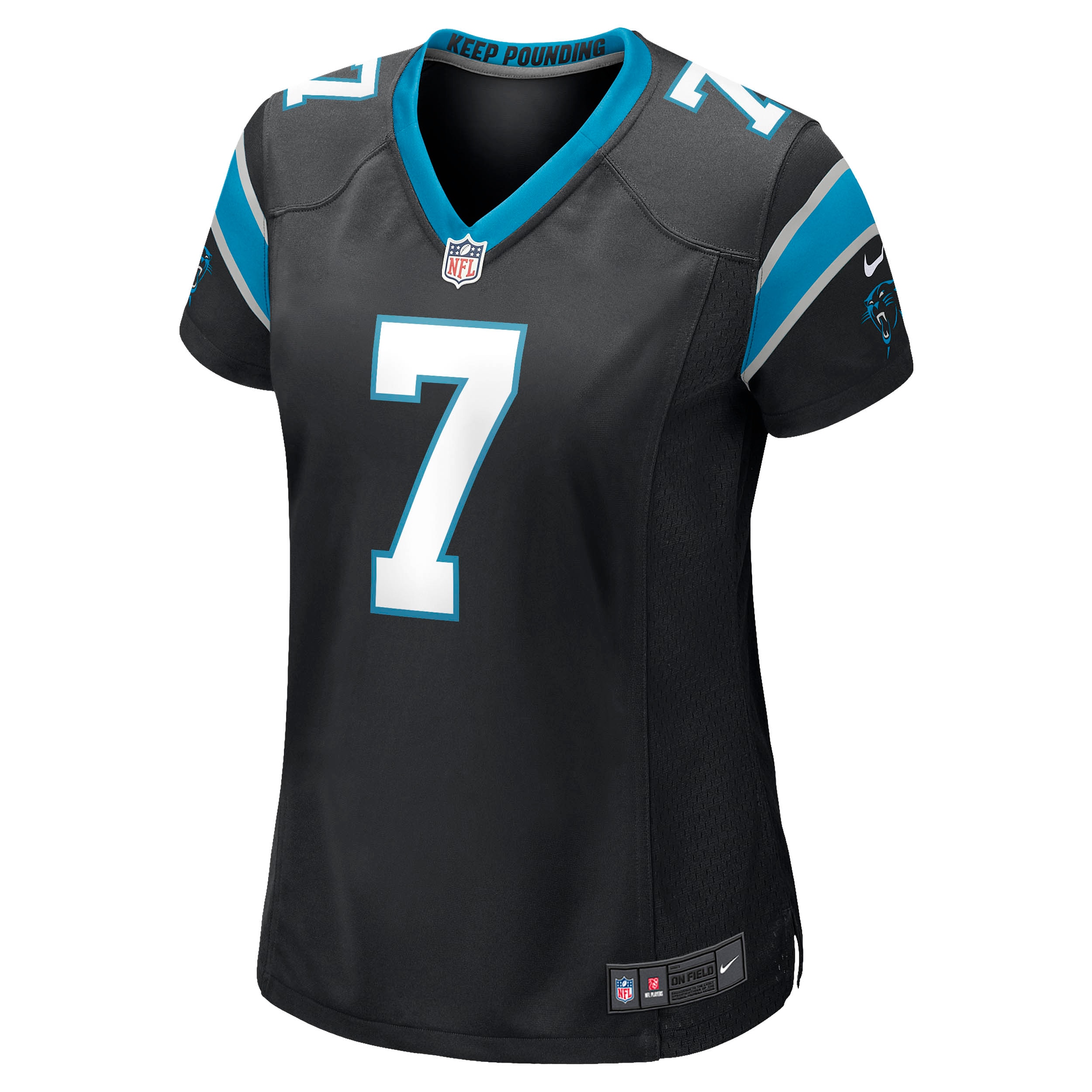 Carolina Panthers Steve Beuerlein Black Retired Player NFL Jersey Women's
