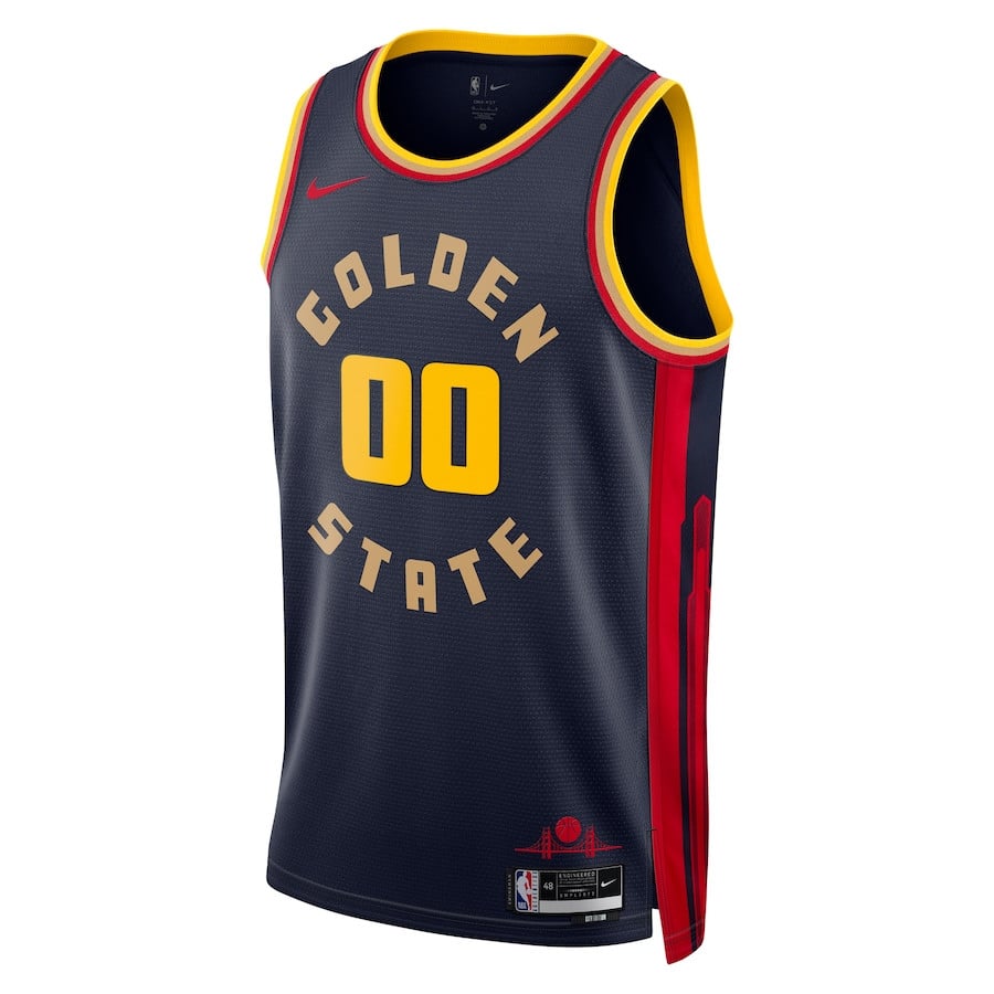 Jonathan Kuminga 00 Golden State Warriors Unisex 2024/25 Swingman Player City Edition Navy NBA Jersey Unisex