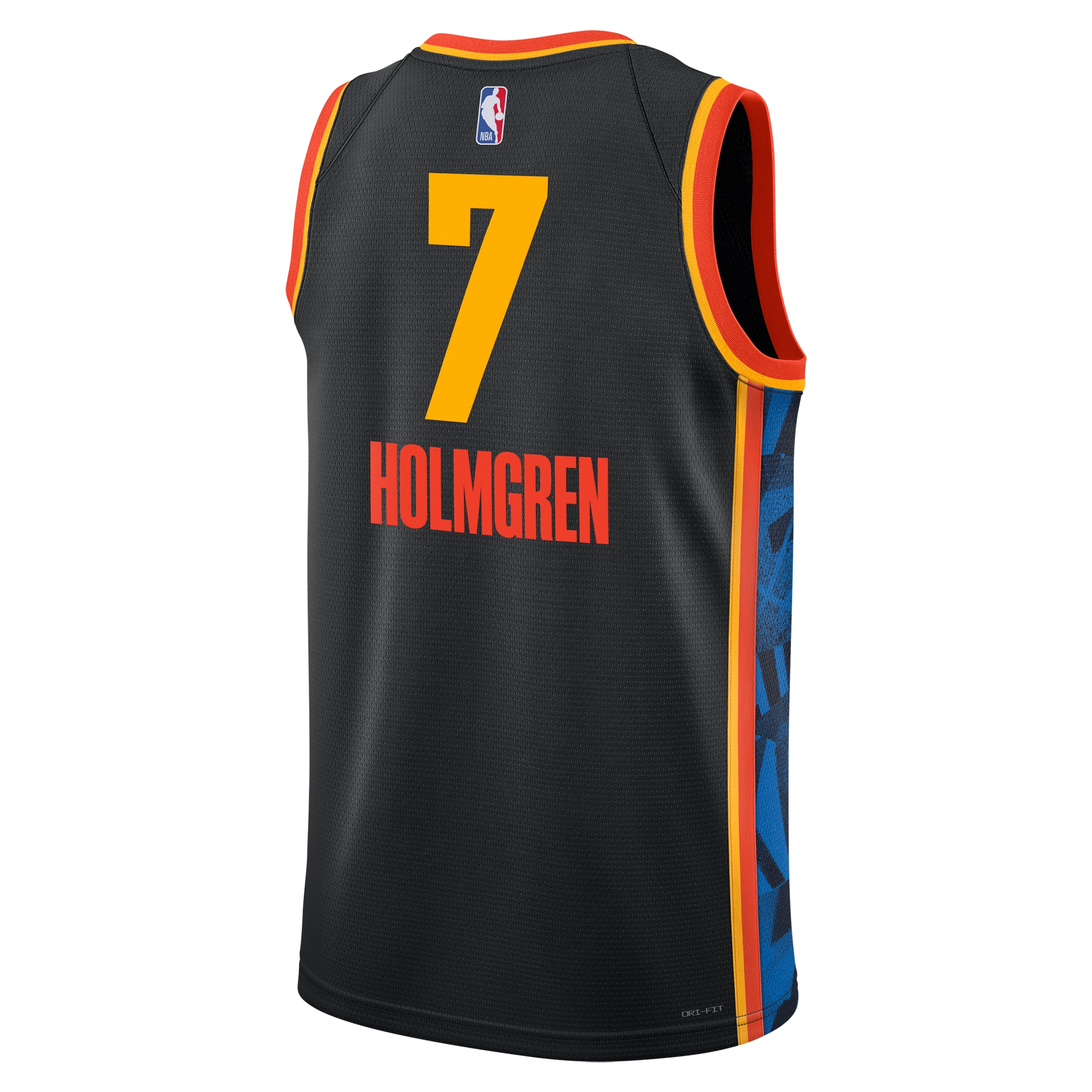 Oklahoma City Thunder City Edition Swingman 2024 Black Chet Holmgre Unisex NBA Jersey Unisex