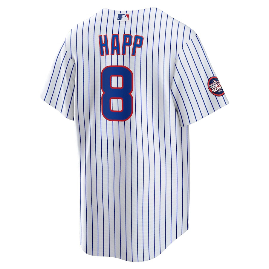 Ian Happ 8 Chicago Cubs 2025 World Tour: Tokyo Series Home Player White MLB Jersey Men's