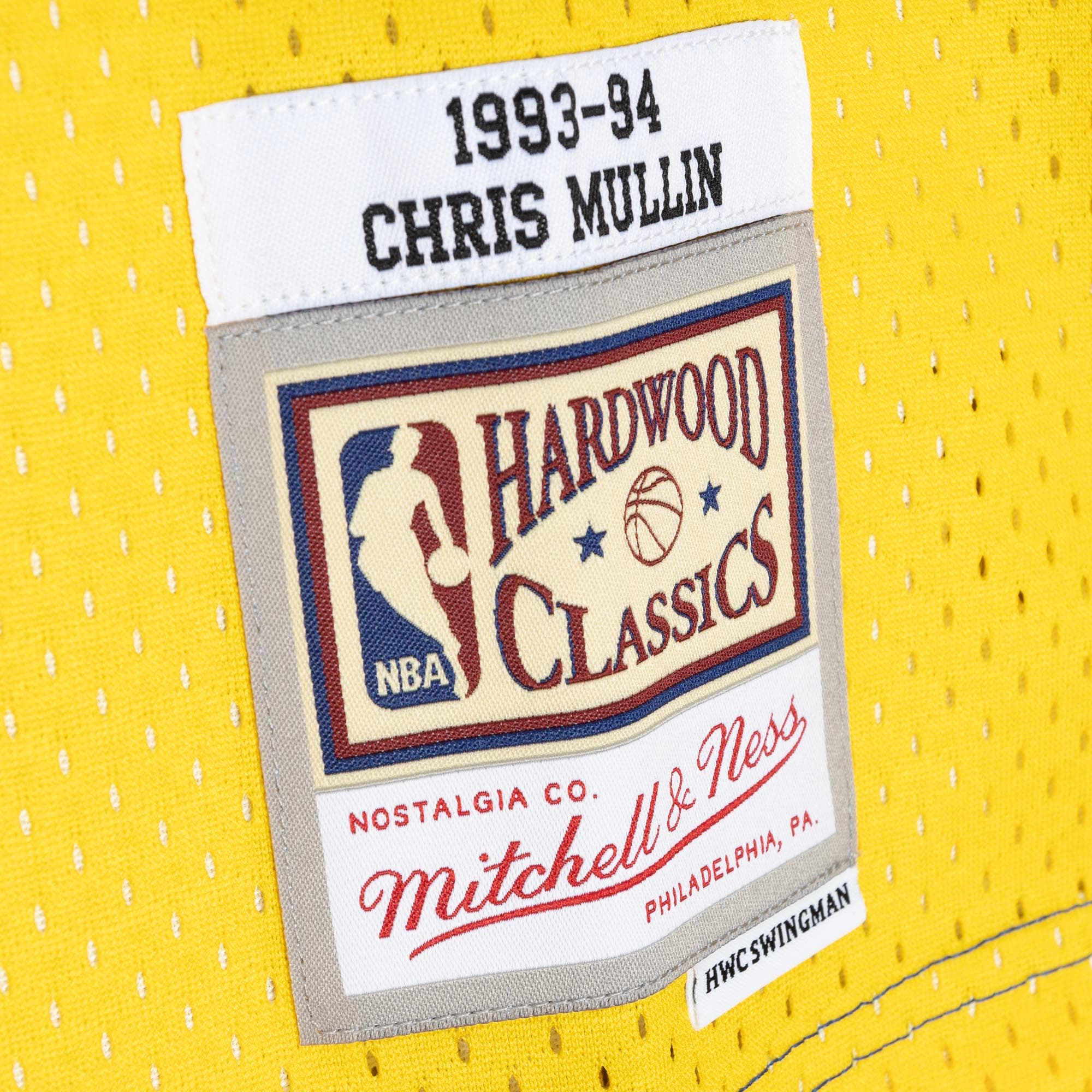 Mitchell Ness Chris Mullin Royal/Gold Golden State Warriors Hardwood Classics 1993/94 Split Swingman NBA Jersey Men's