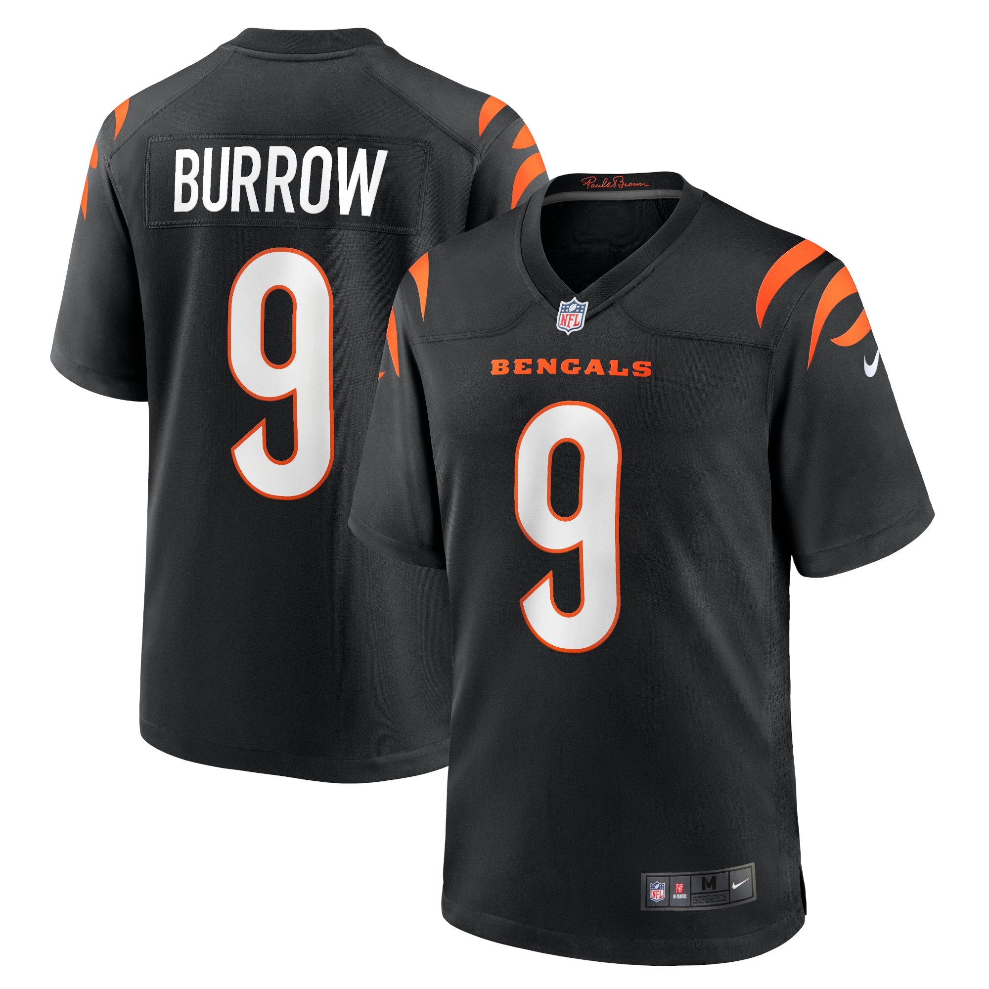 Cincinnati Bengals Joe Burrow Black Player Game NFL Jersey Men's