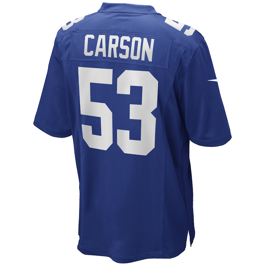 Harry Carson 53 New York Giants Game Retired Royal NFL Jersey Men's