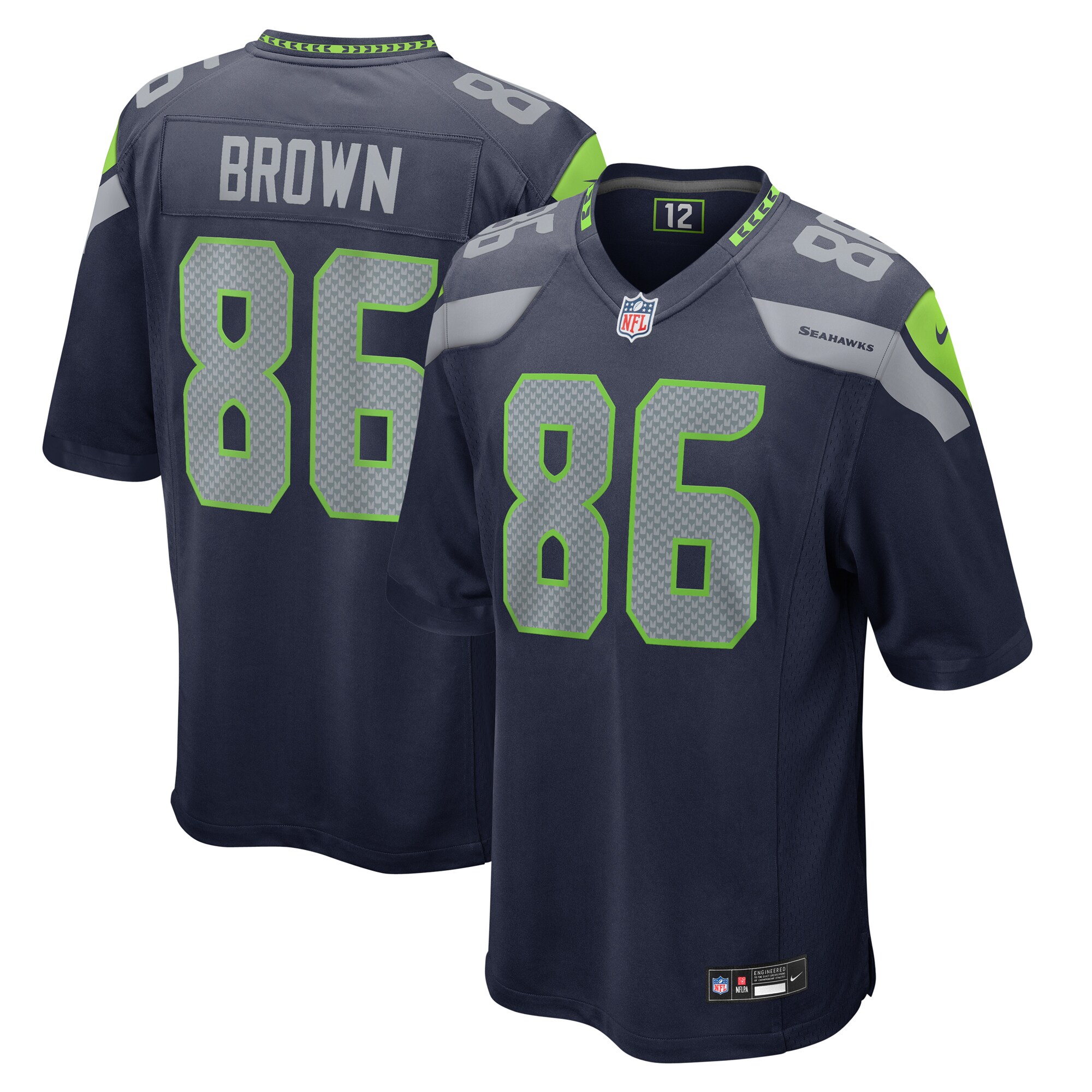 Seattle Seahawks Pharaoh Brown College Navy Game NFL Jersey Men's