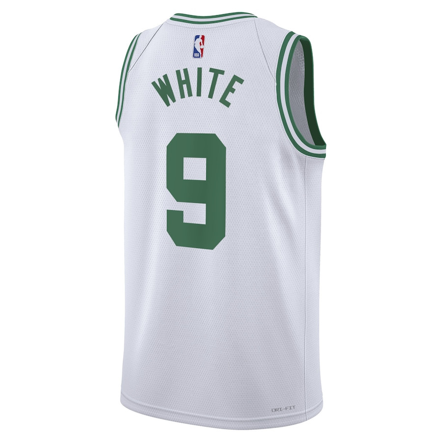 Derric White 9 Boston Celtics Unisex Swingman Association Editio White NBA Jersey Unisex