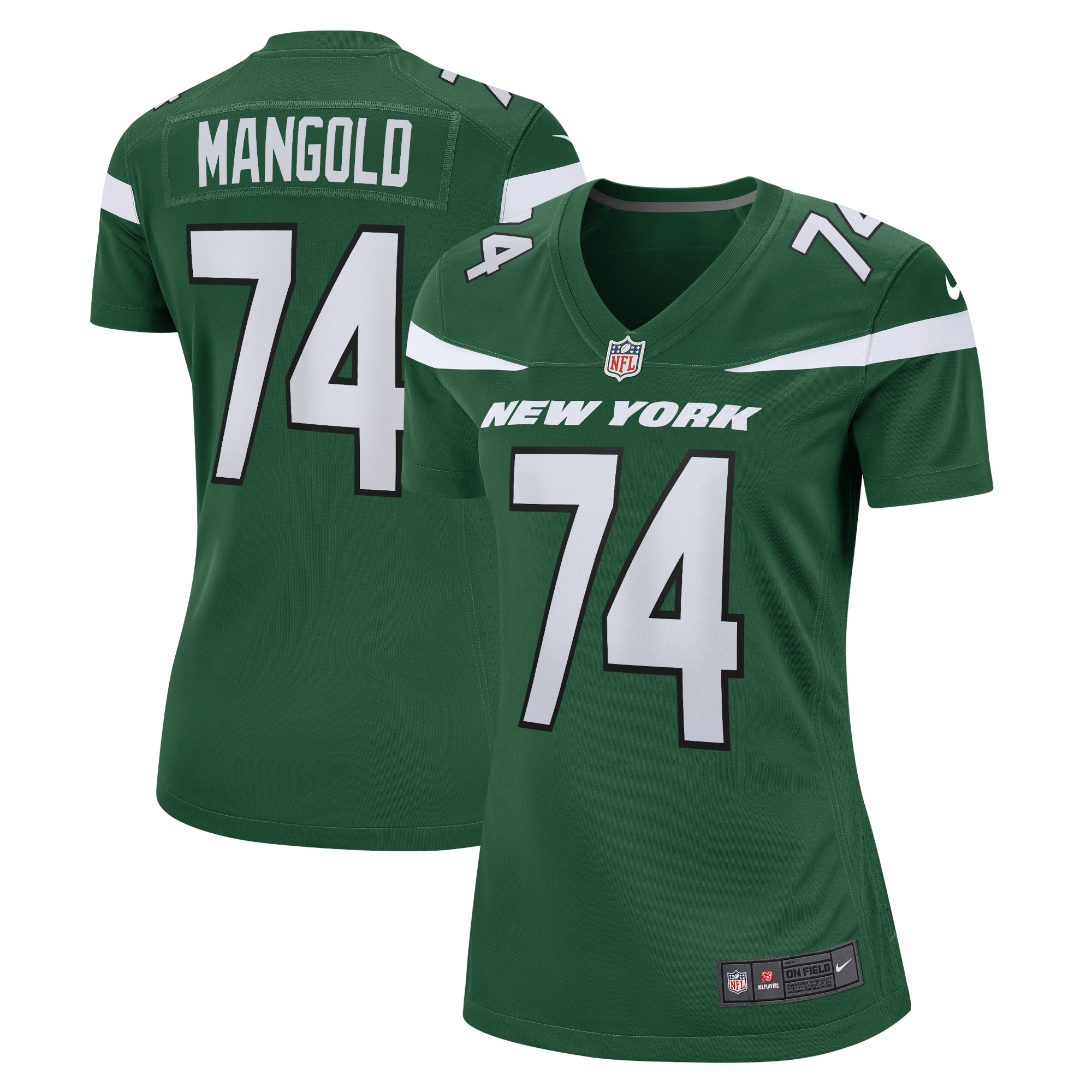 New York Jets Nick Mangold Gotham Green Retired Player NFL Jersey Women's