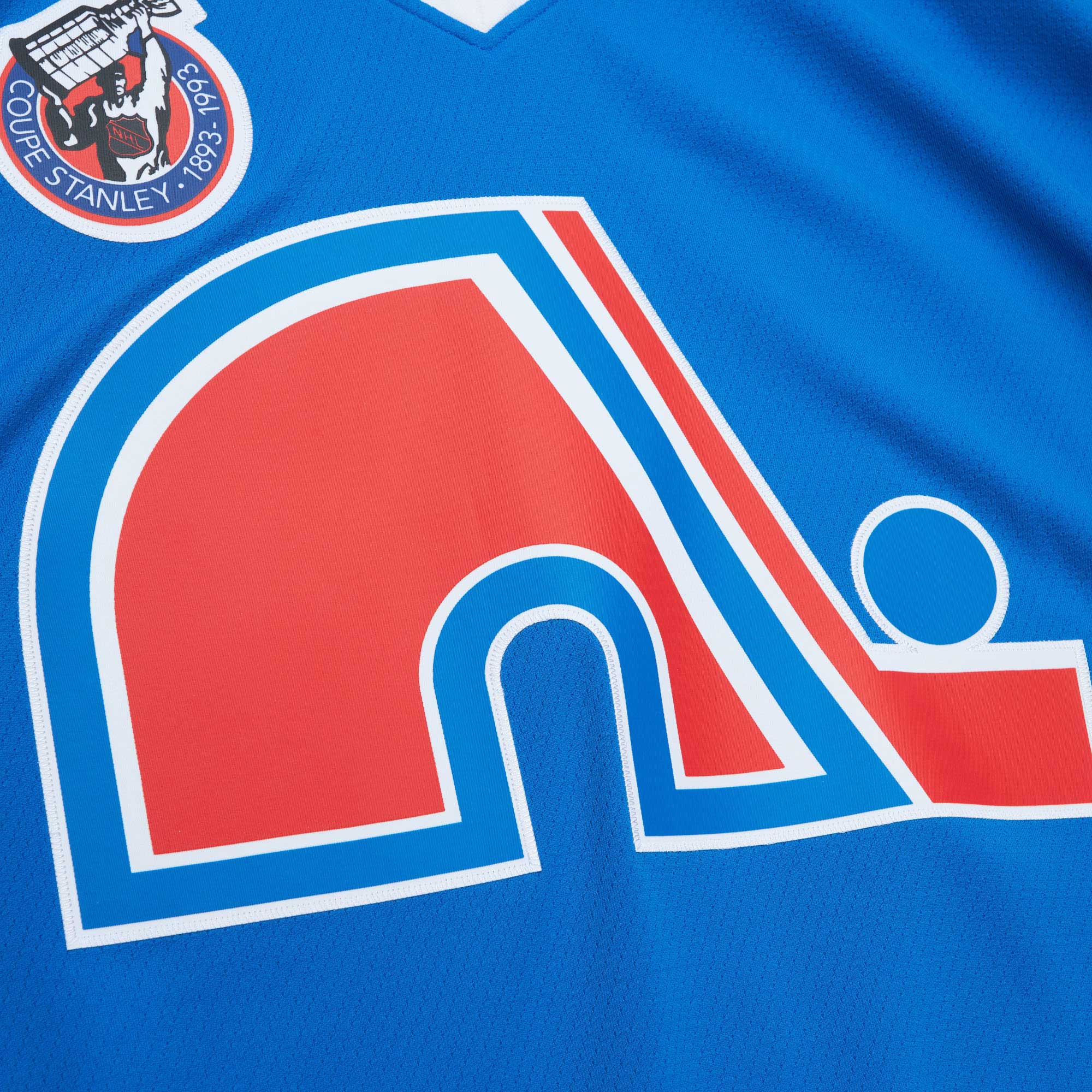 Quebec Nordiques Owen Nolan Mitchell Ness Blue 1992/93 Blue Line Player NHL Jersey Men's