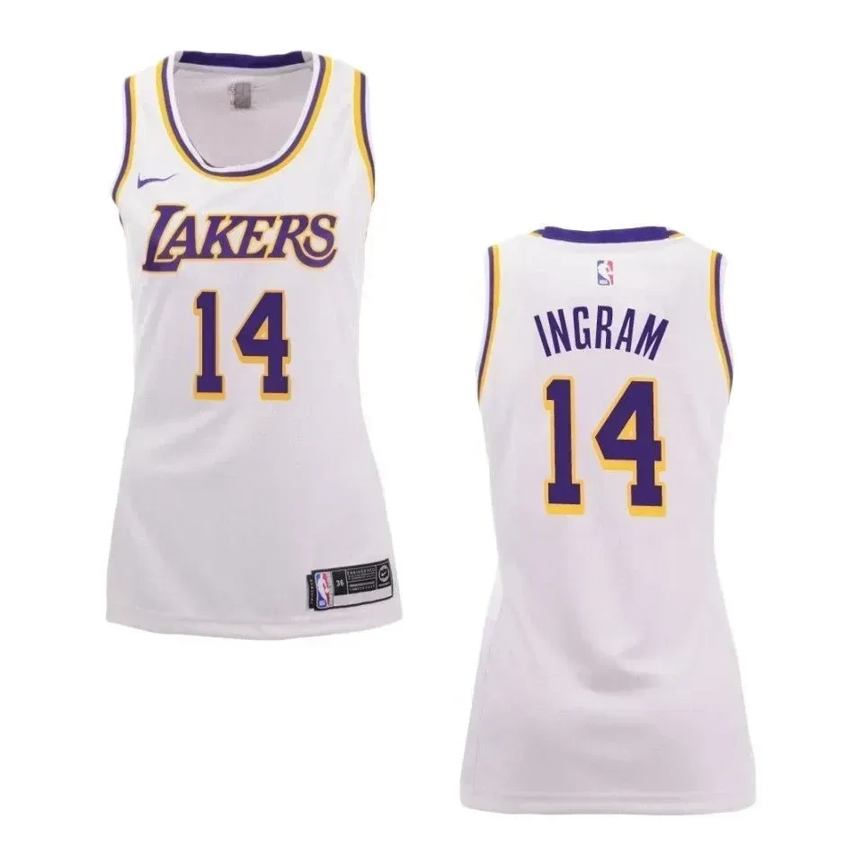 Los Angeles Lakers 14 Brandon Ingram Association Swingman White NBA Jersey Women's