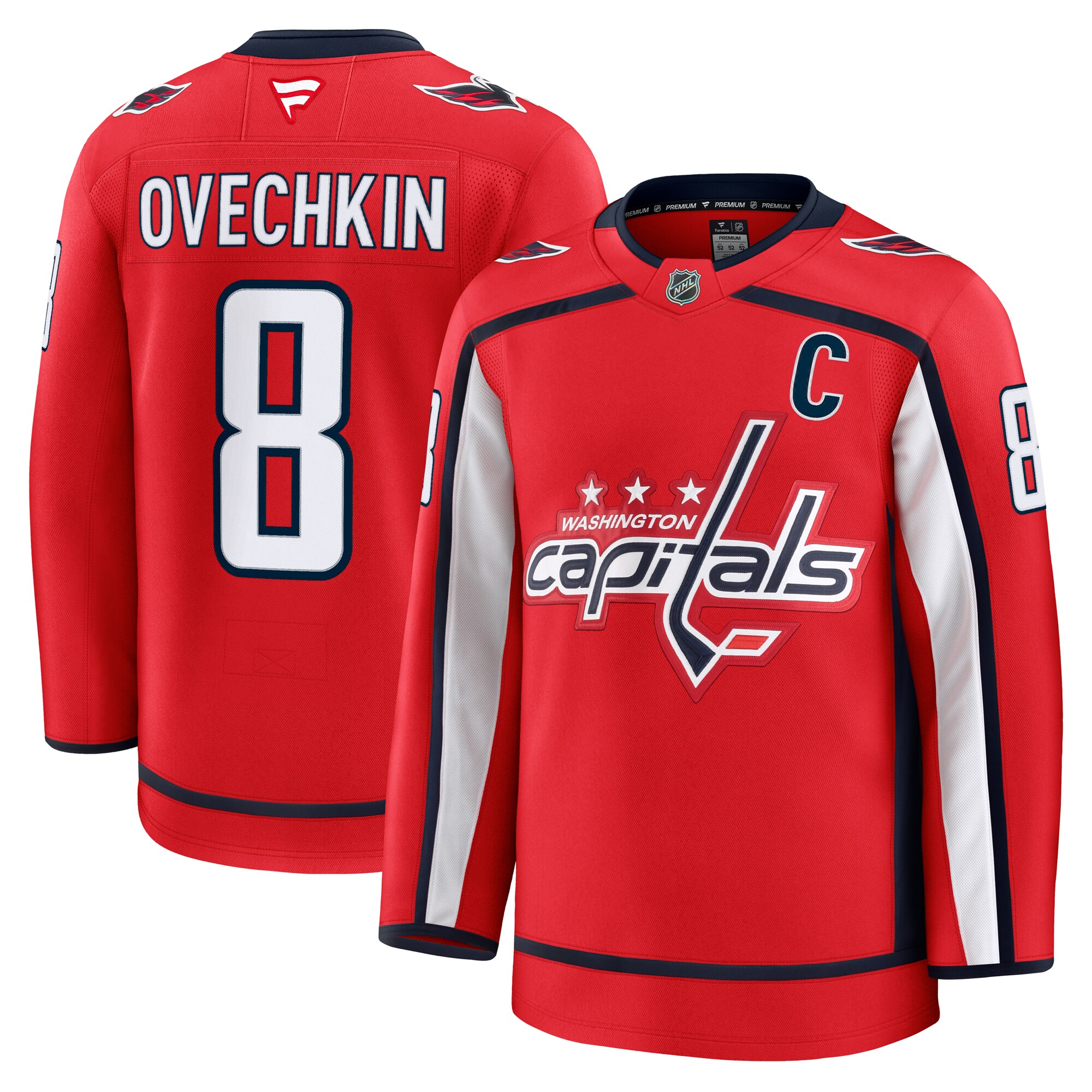 Washington Capitals Alexander Ovechkin Red Home Premium NHL Jersey Men's