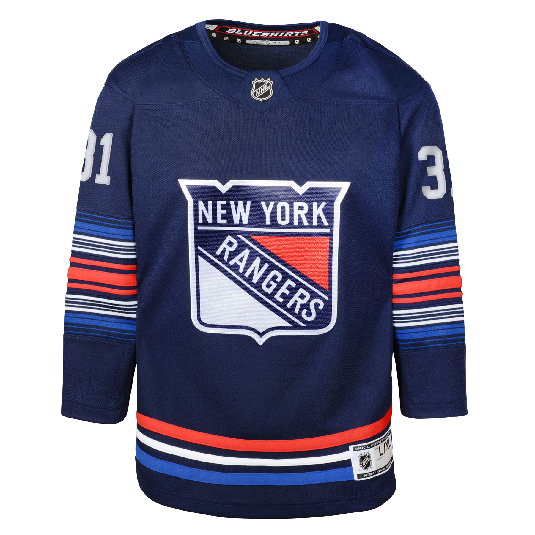 New York Rangers Igor Shesterkin Navy Alternate Premier Player NHL Jersey Youth