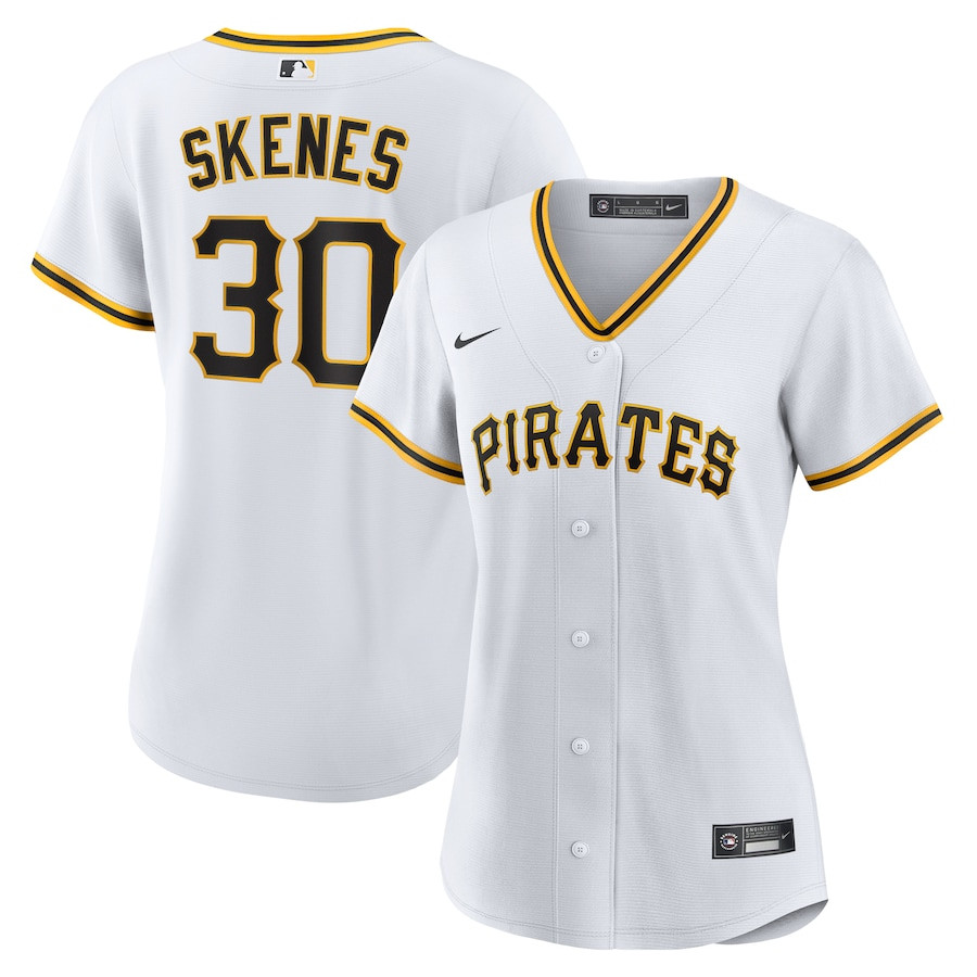 Paul Skenes 30 Pittsburgh Pirates Home White MLB Jersey Women's