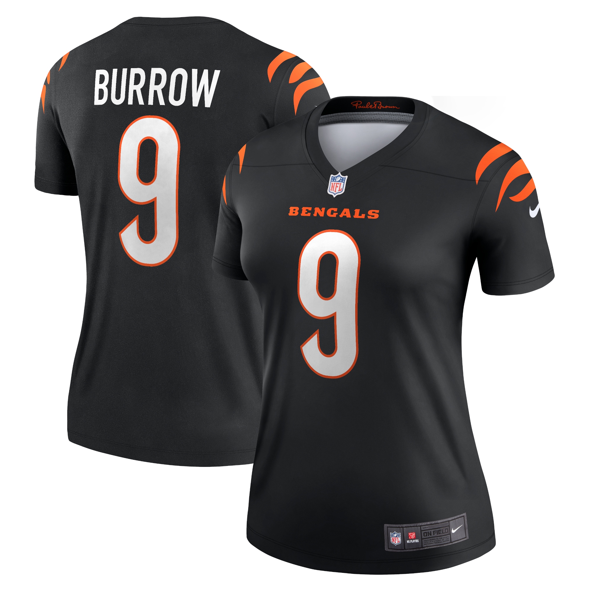 Cincinnati Bengals Joe Burrow Black Legend Player Performance Top NFL Jersey Women's