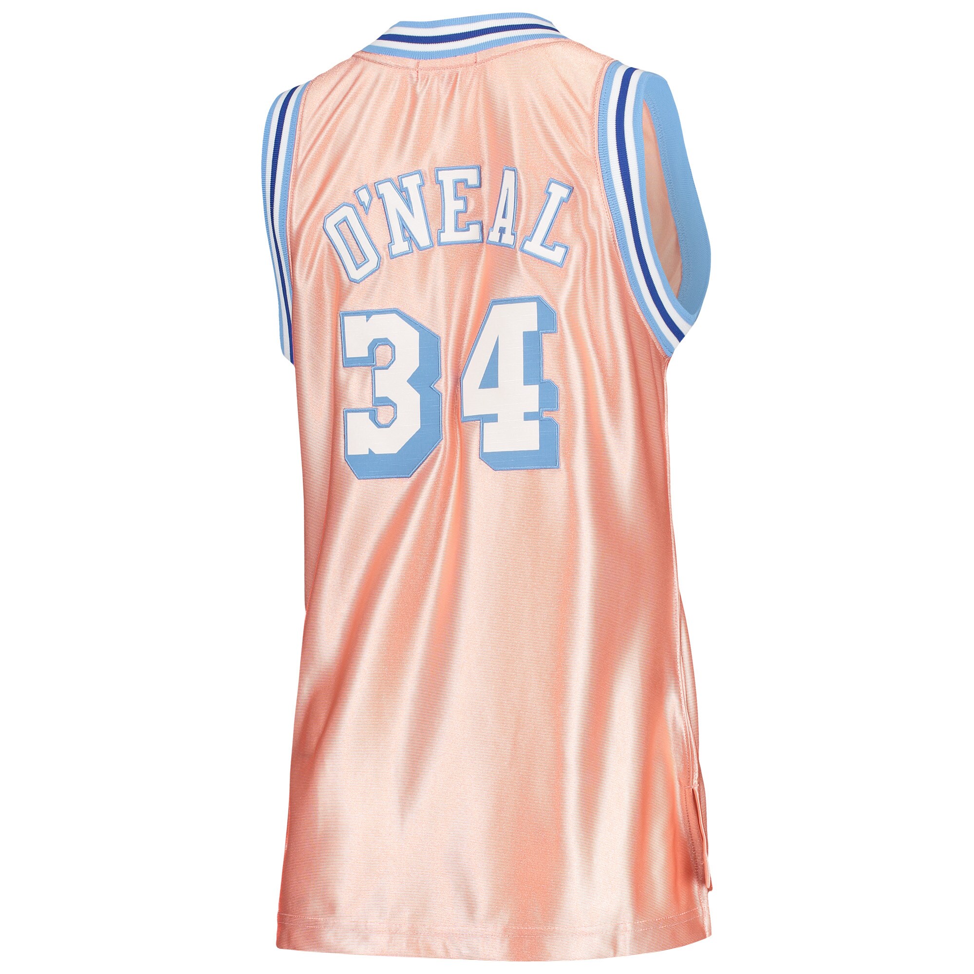 Mitchell Ness Shaquille O'Neal Pink Los Angeles Lakers 75th Anniversary Rose Gold 1996 Swingman NBA Jersey Women's