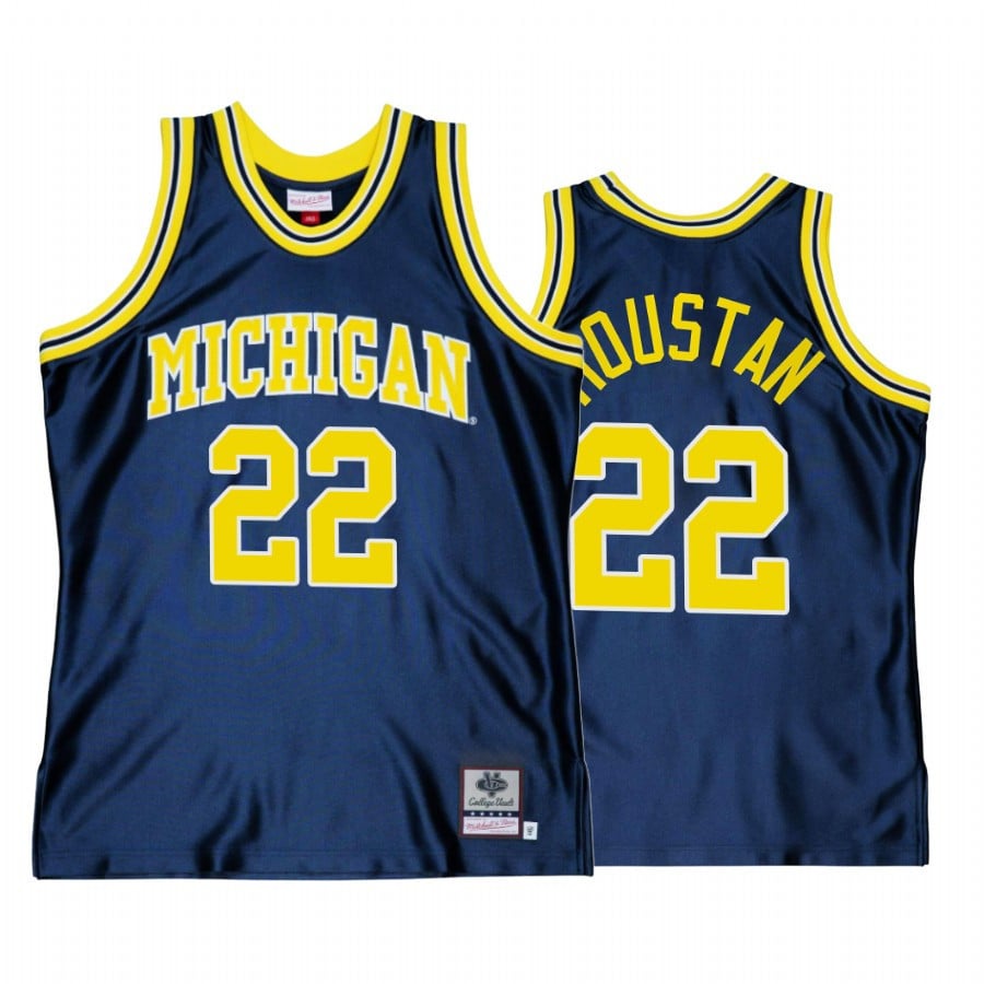 Caleb Houstan 22 Michigan Wolverines Navy Throwback College NCAA Jersey Men's