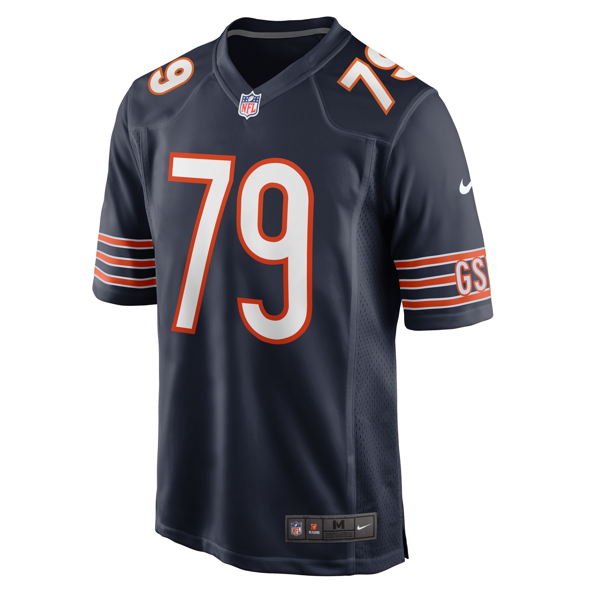 Chicago Bears Austen Pleasants Navy Game NFL Jersey Men's