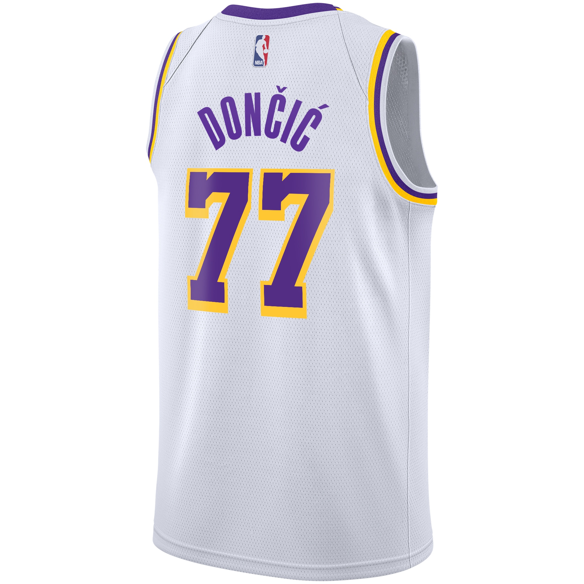 Los Angeles Lakers Association Edition Swingman White Luka Don?i NBA Jersey Youth