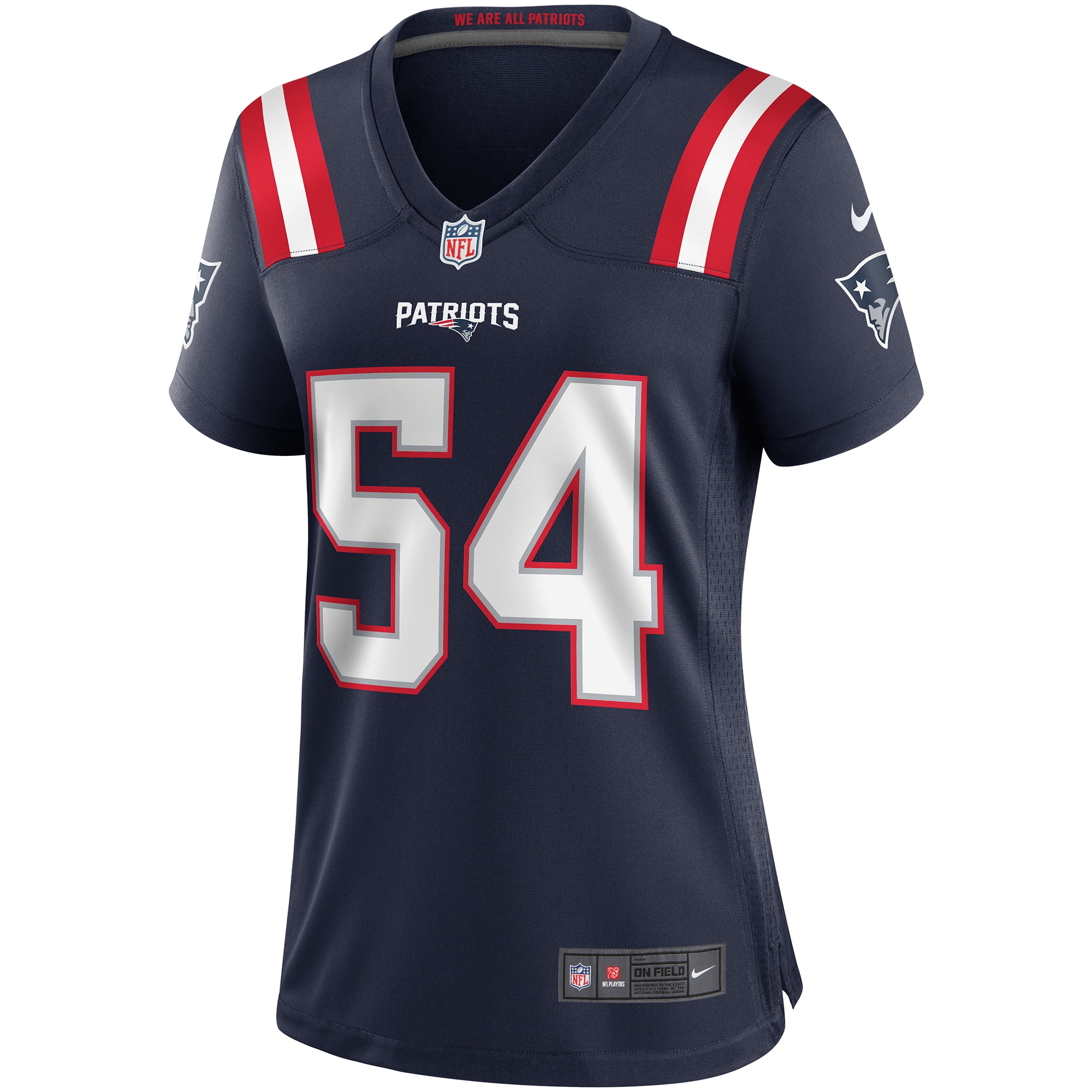 New England Patriots Tedy Bruschi Navy Game Retired Player NFL Jersey Women's