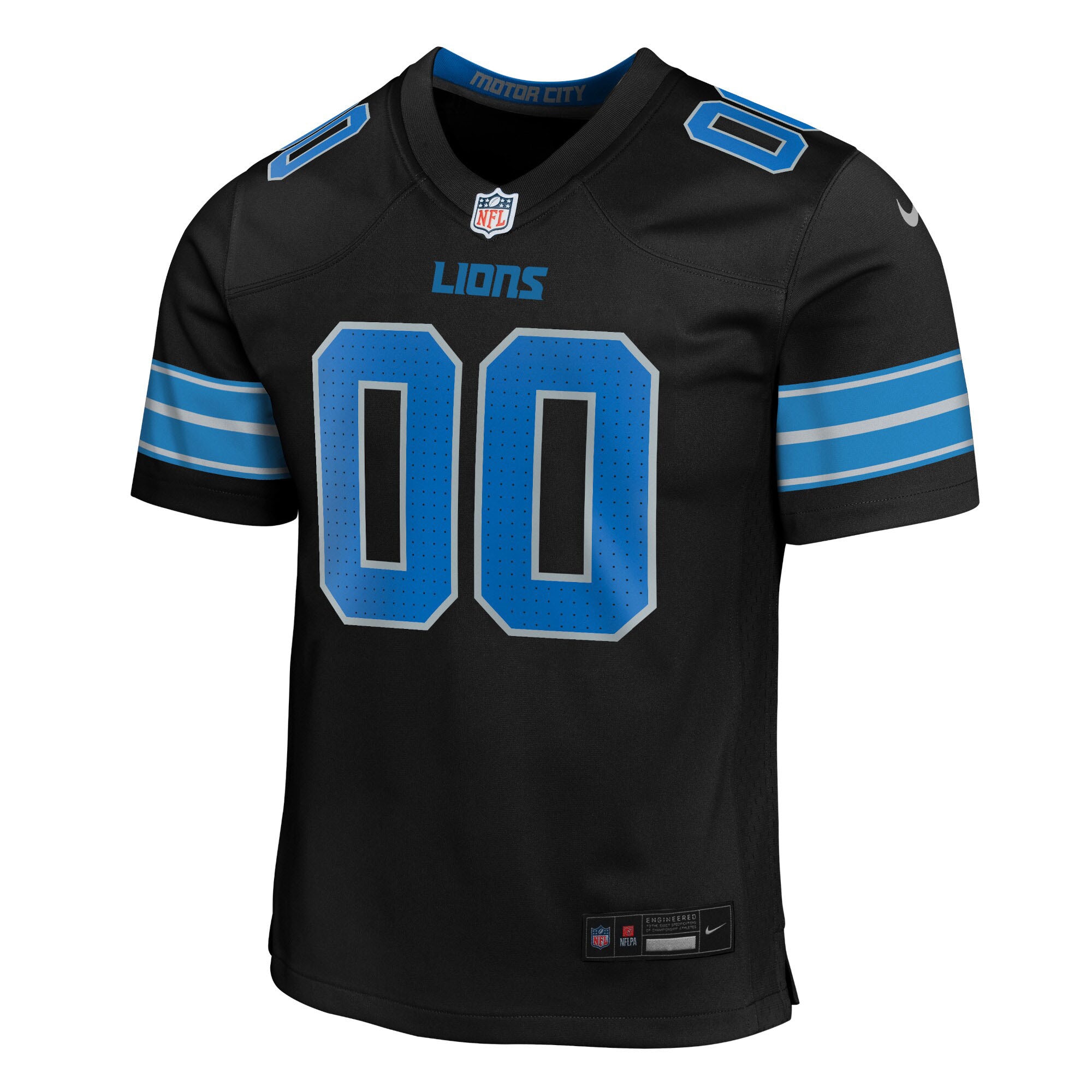 Detroit Lions Black Alternate Custom Game NFL Jersey Youth