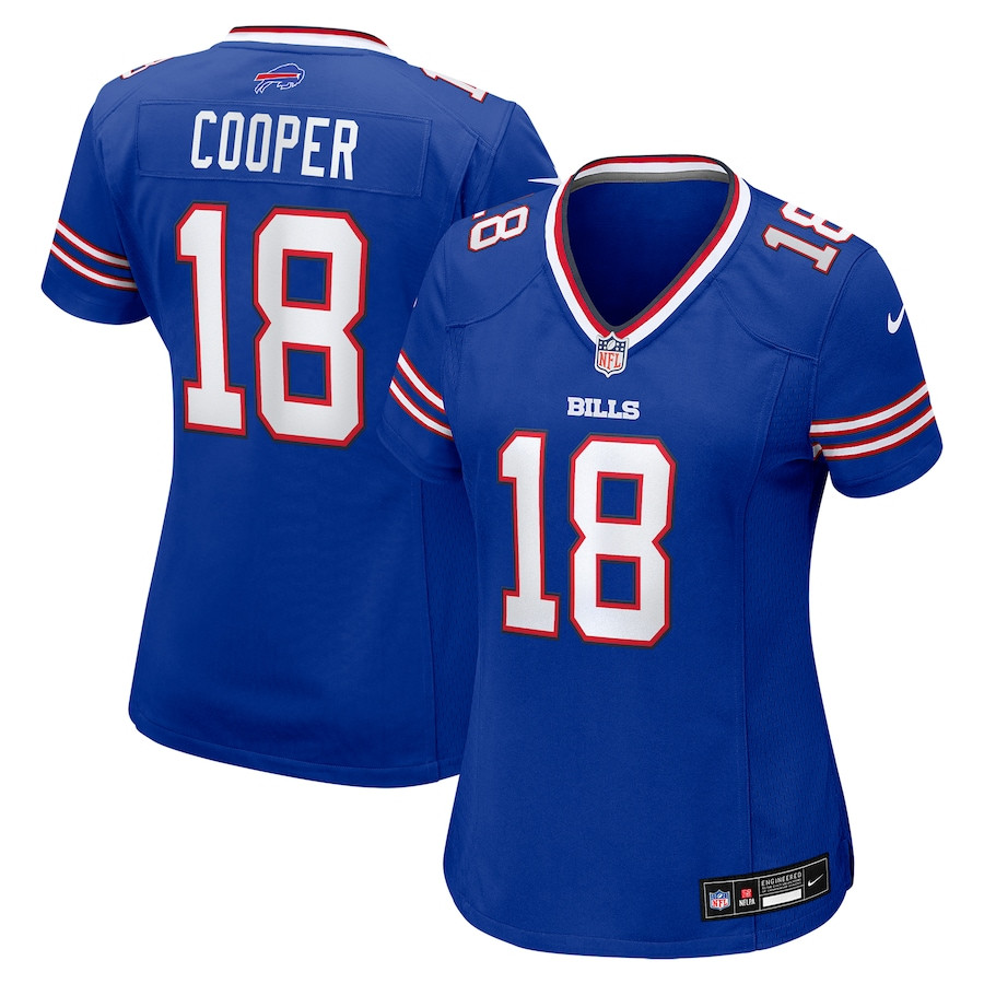 Amari Cooper 18 Buffalo Bills Game Royal NFL Jersey Women's
