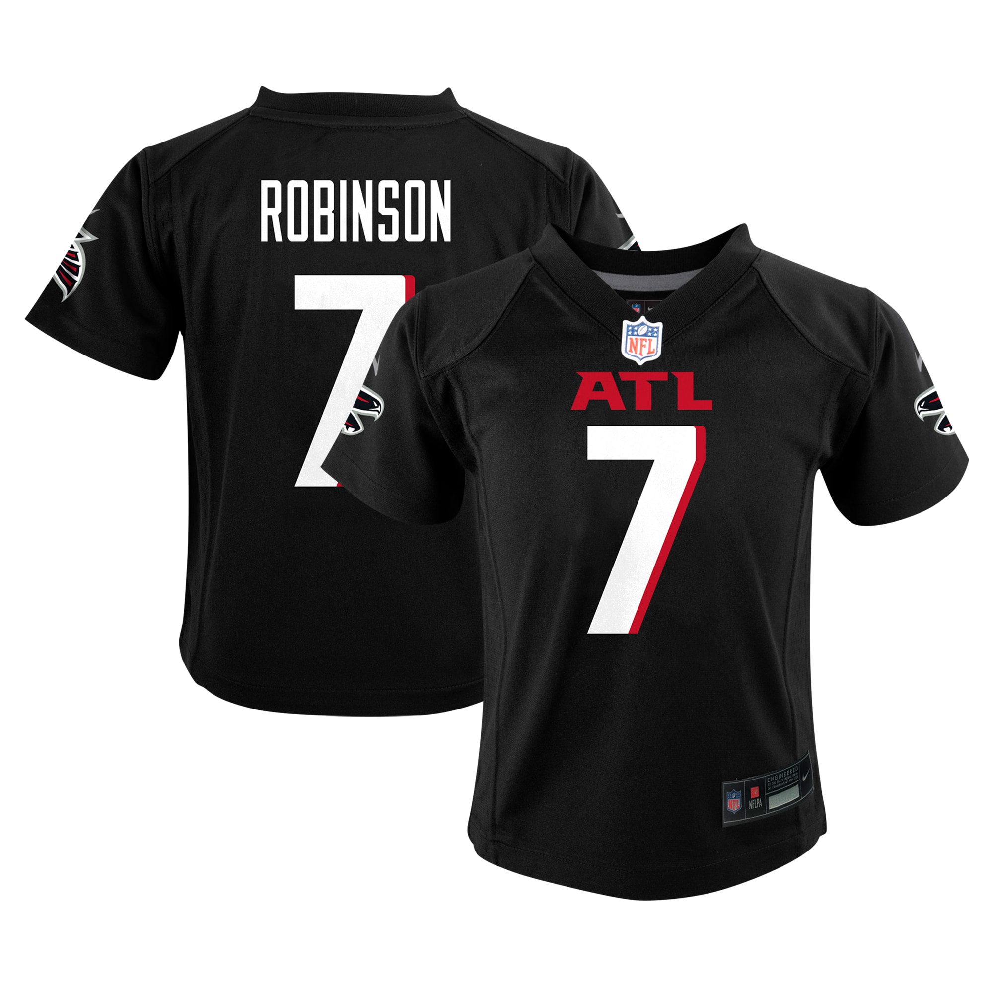Preschool Atlanta Falcons Bijan Robinson Black Player Game NFL Jersey Men's