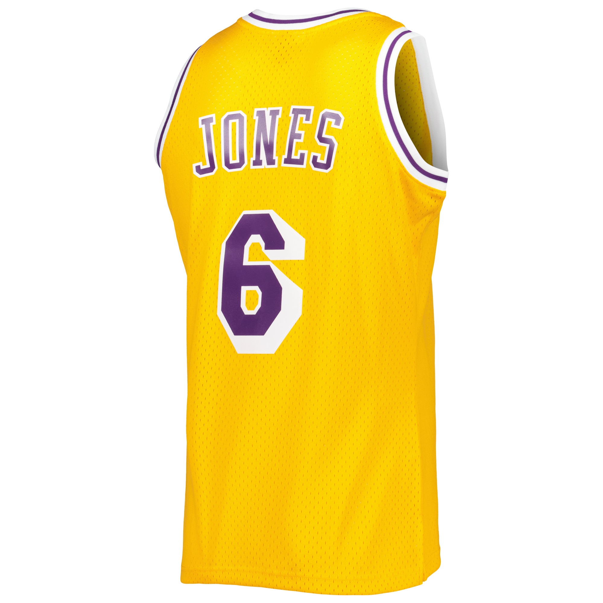 Mitchell Ness Eddie Jones Gold Los Angeles Lakers 1996/97 Hardwood Classics Swingman NBA Jersey Men's