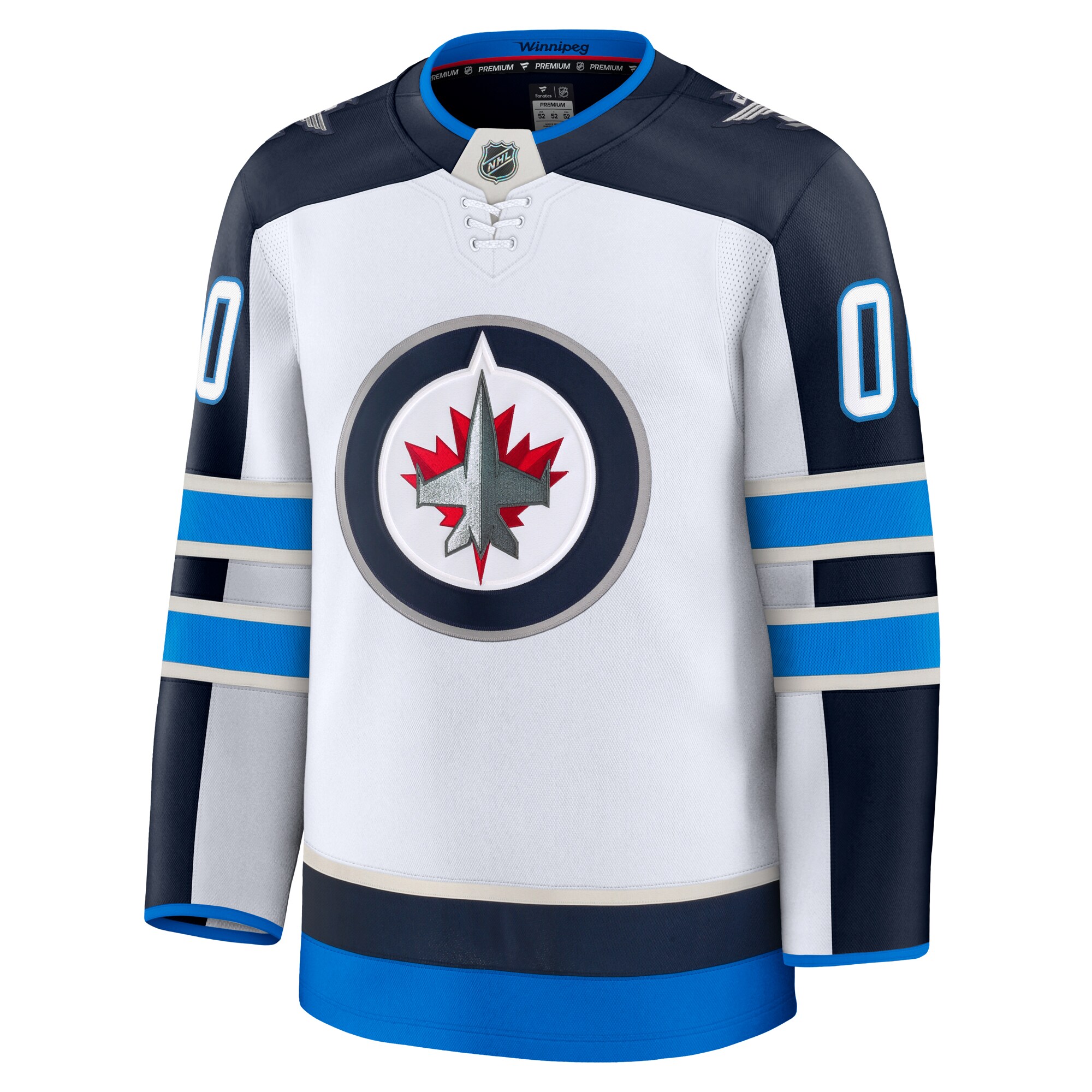 Winnipeg Jets White Away Premium Custom NHL Jersey Men's
