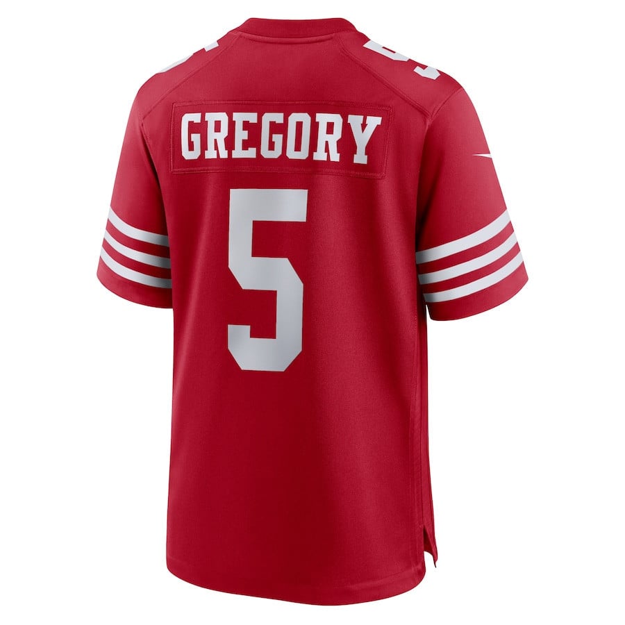 Randy Gregory 5 San Francisco 49ers Game Scarlet NFL Jersey Men's