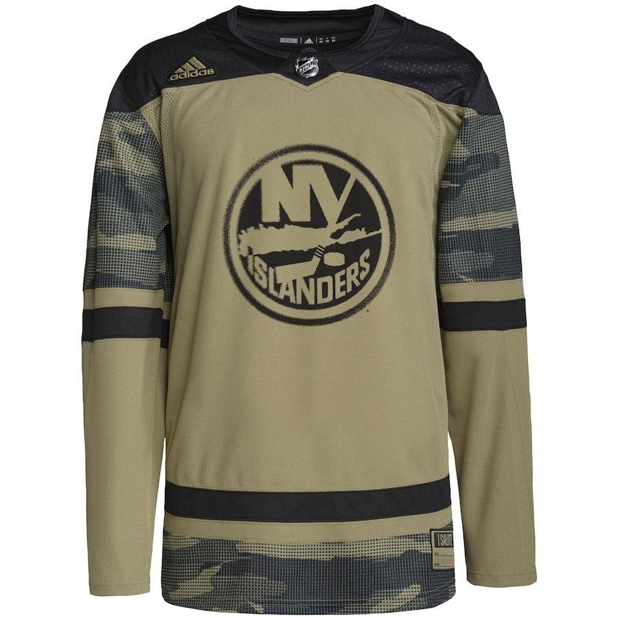 New York Islanders Military Appreciation Team Practice Camo NHL Jersey Men's