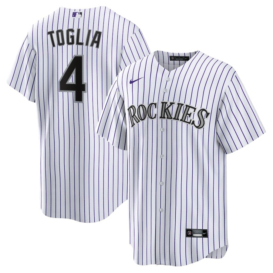 Michael Toglia 4 Colorado Rockies Home White MLB Jersey Men's