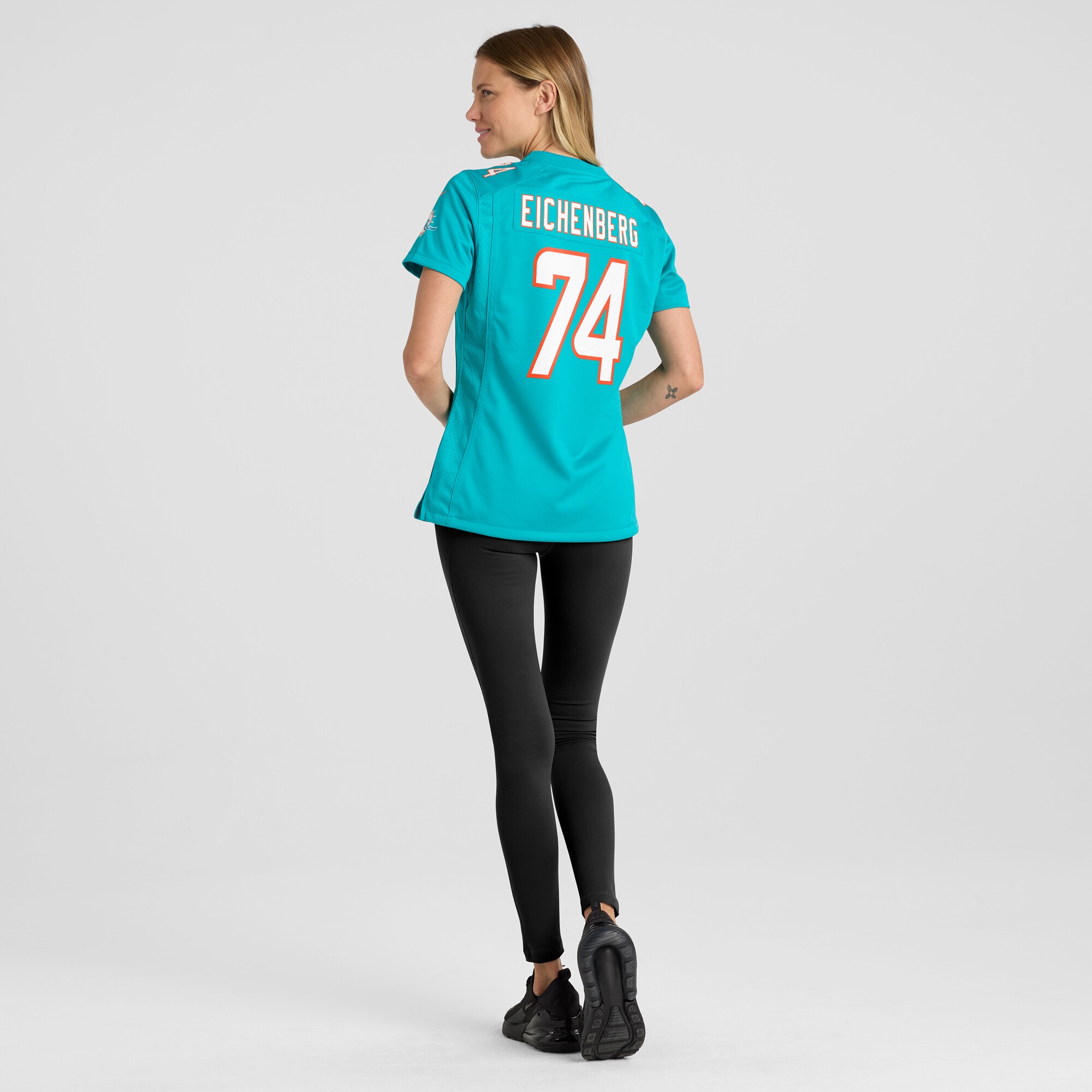 Miami Dolphins Liam Eichenberg Aqua Game NFL Jersey Women's