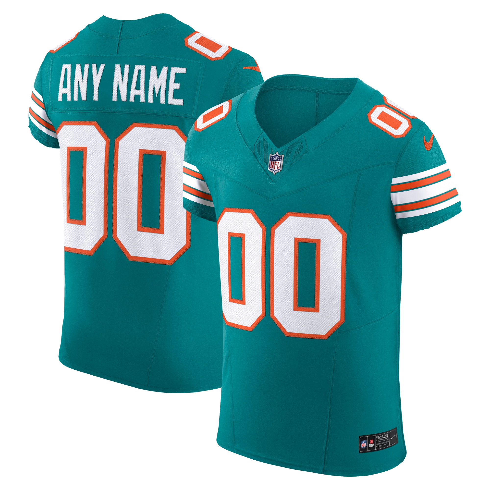 Miami Dolphins Aqua Alternate Vapor F.U.S.E. Elite Custom NFL Jersey Men's