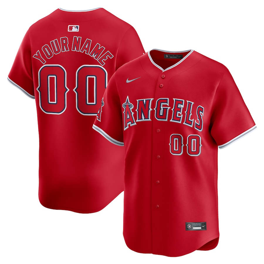 Los Angeles Angels Alternate Limited Custom Jersey Red