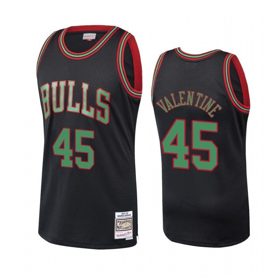 Chicago Bulls Denzel Valentine Black Collection NBA Jersey Men's