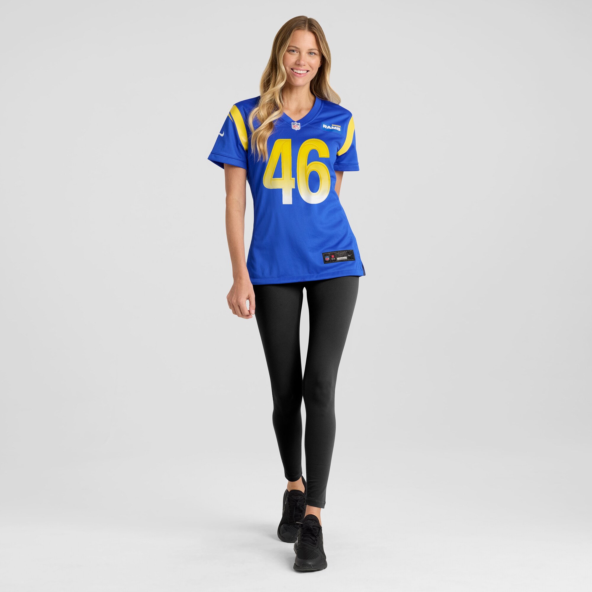 Los Angeles Rams Kenny Logan Jr. Royal Game NFL Jersey Women's
