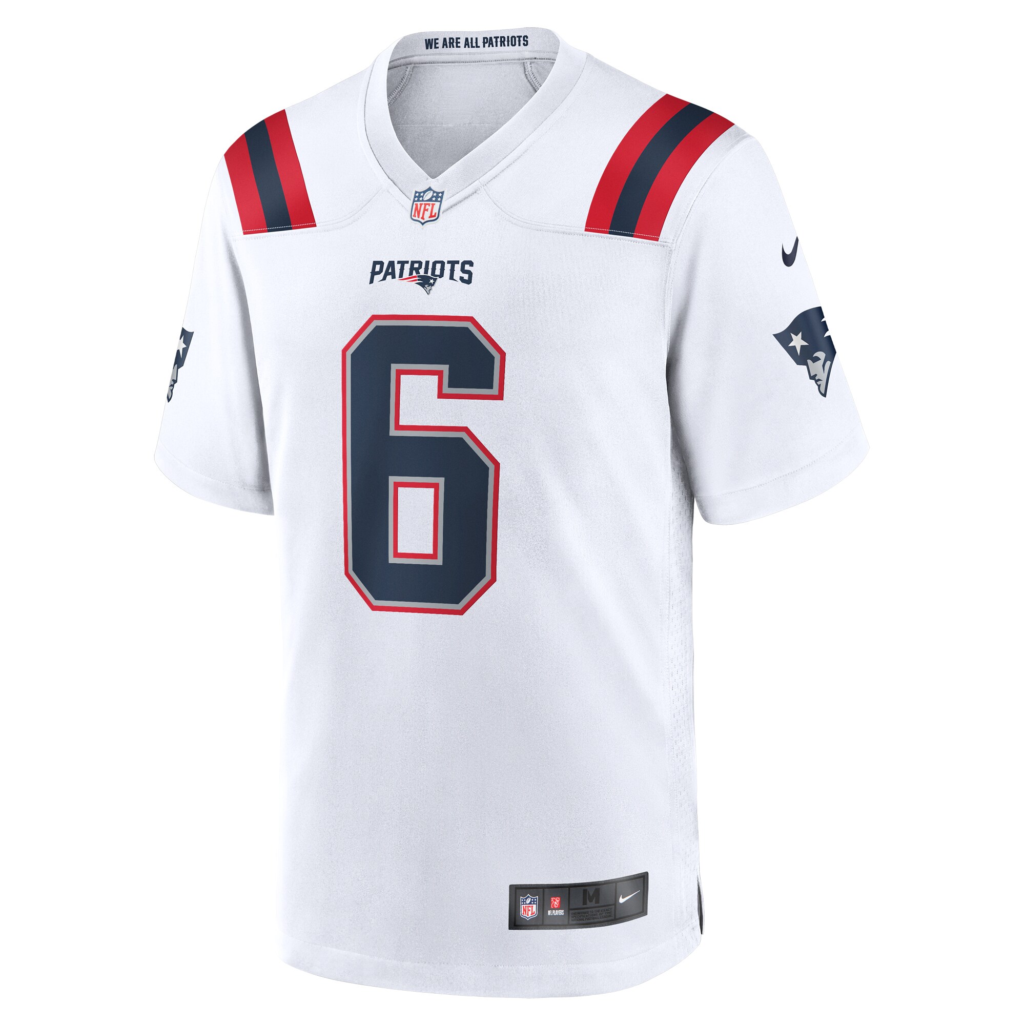 New England Patriots Christian Gonzalez White Game NFL Jersey Men's