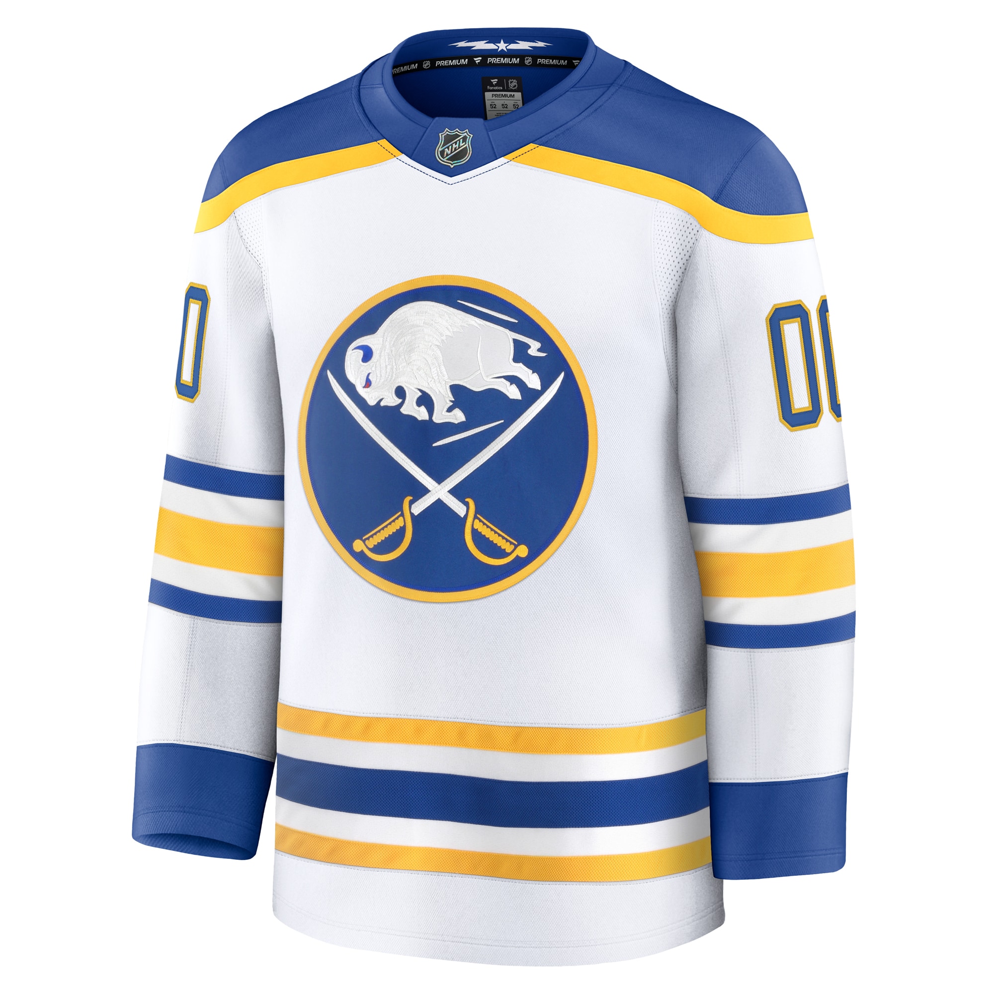 Buffalo Sabres White Away Premium Custom NHL Jersey Men's