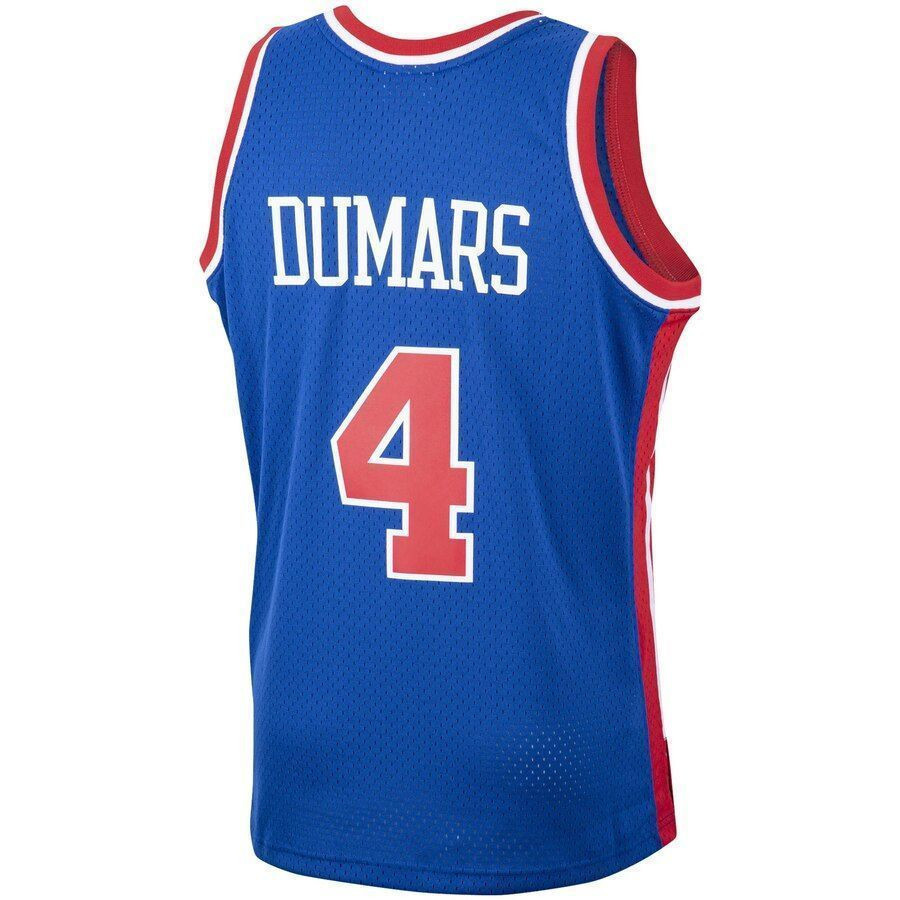 Joe Dumars Detroit Pistons Mitchell Ness 1988-89 Hardwood Classics Swingman Player Blue NBA Jersey Men's