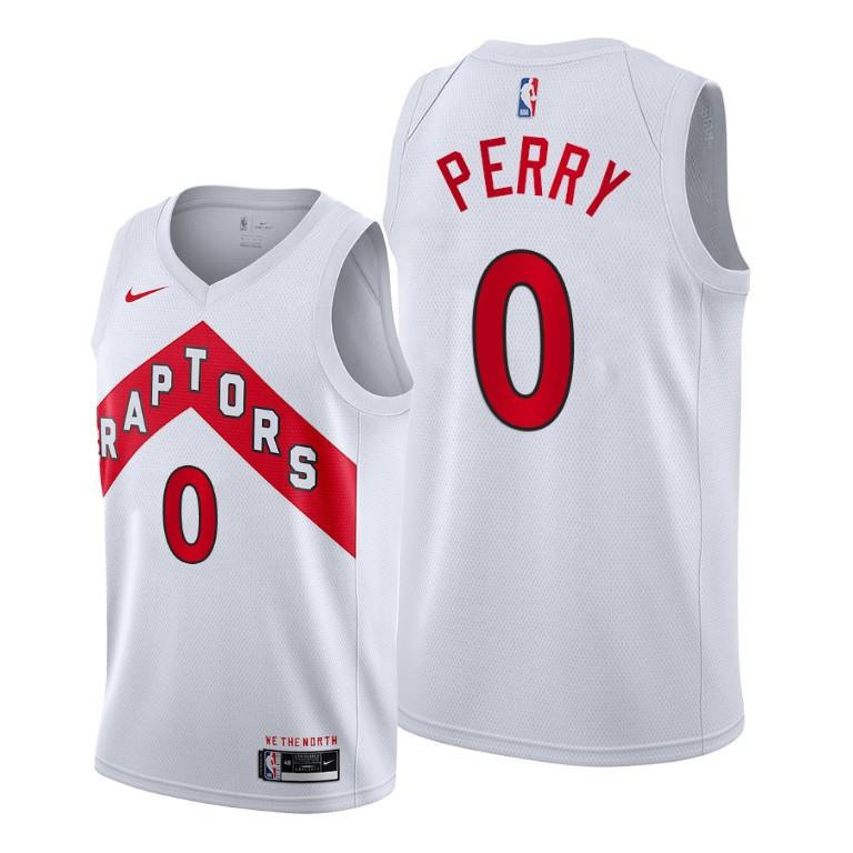 Reggie Perry Toronto Raptors White Association Edition 0 NBA Jersey Men's