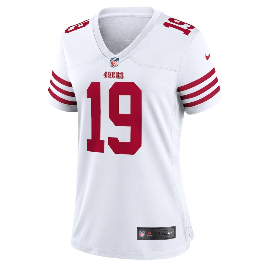 Deebo Samuel 19 San Francisco 49ers White NFL Jersey Women's